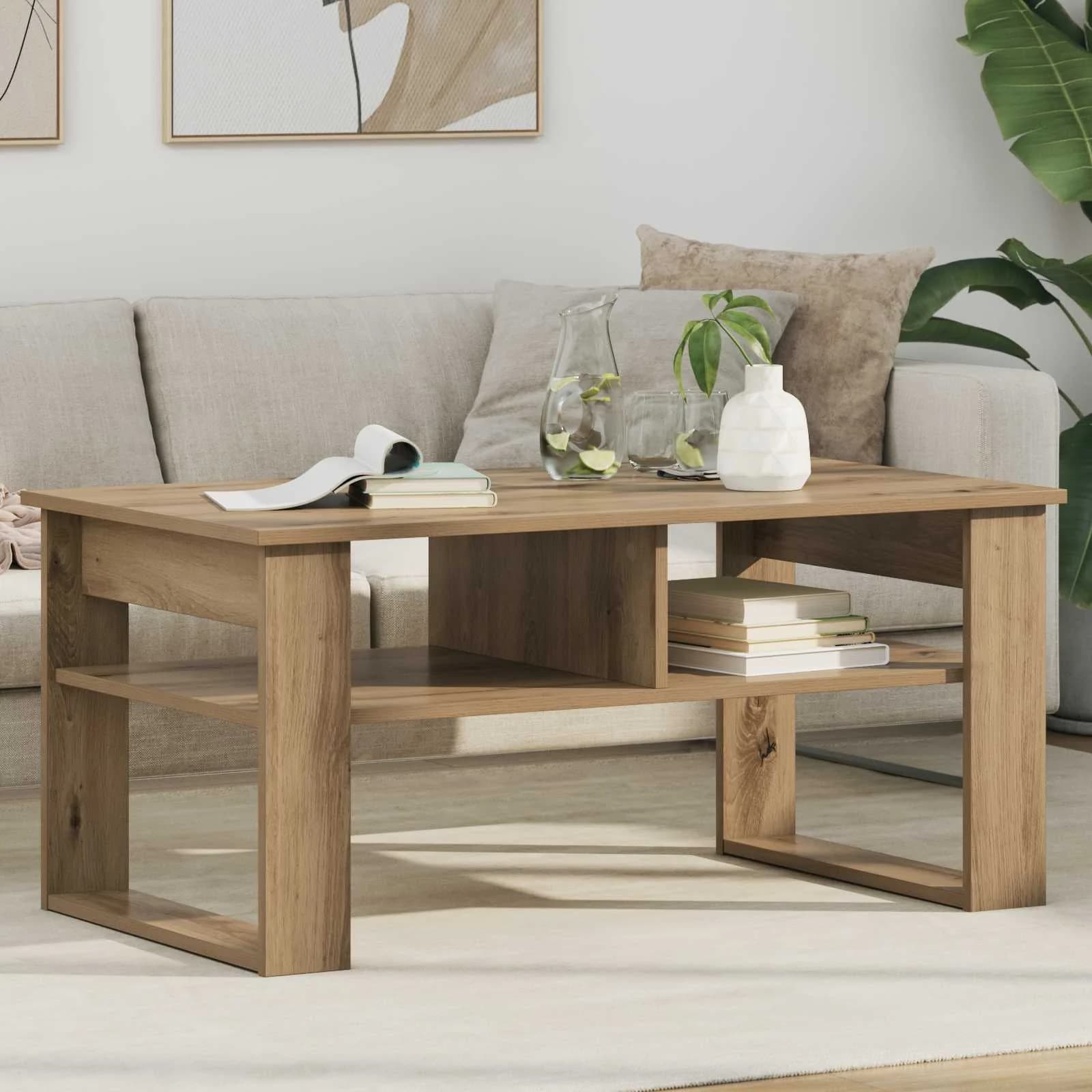 Klubska miza Umetni hrast 96 x 54 x 44 cm Inženirski les