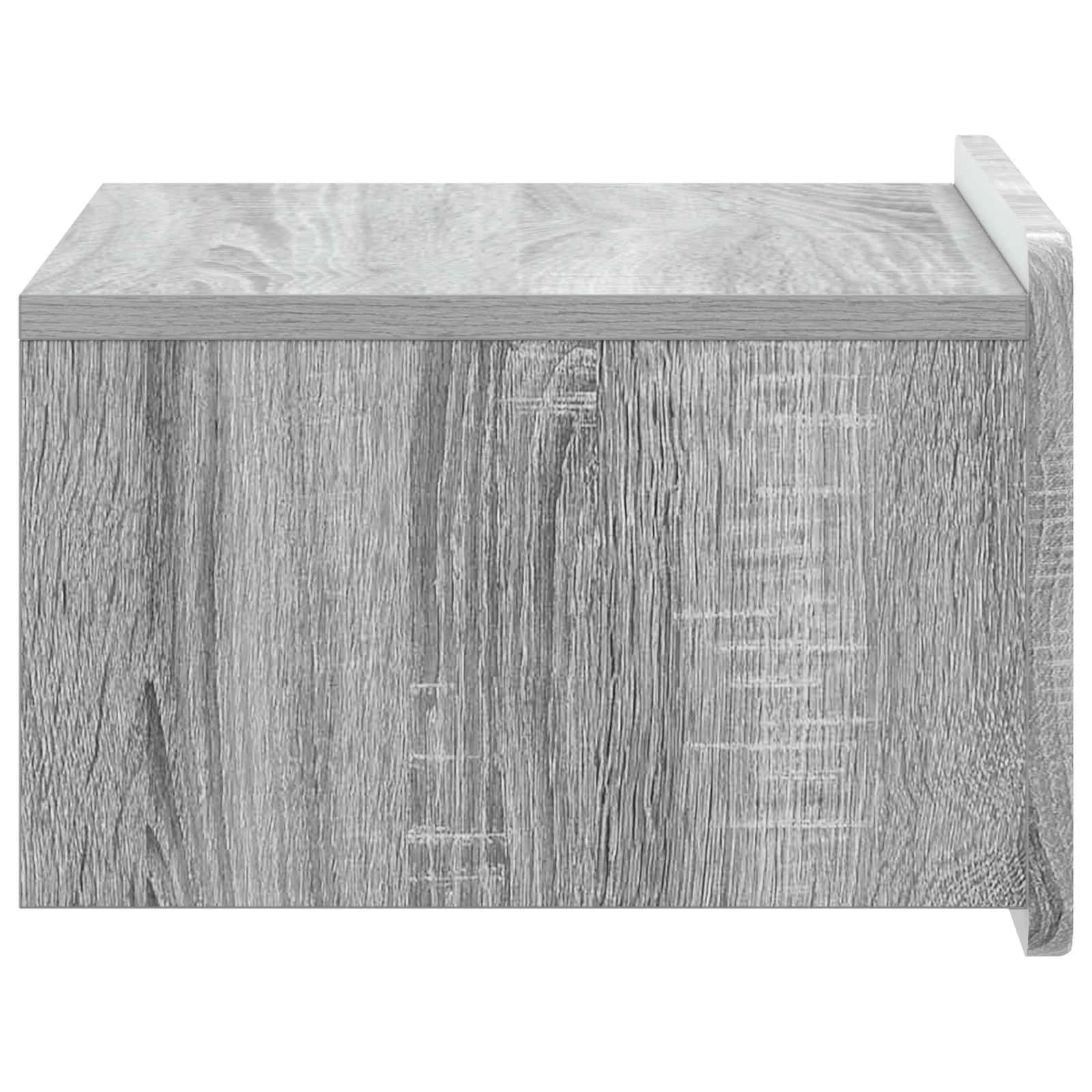 Stenski nočni omarici s predalom Siva Sonoma 49 x 34,5 x 24 cm - slika 6