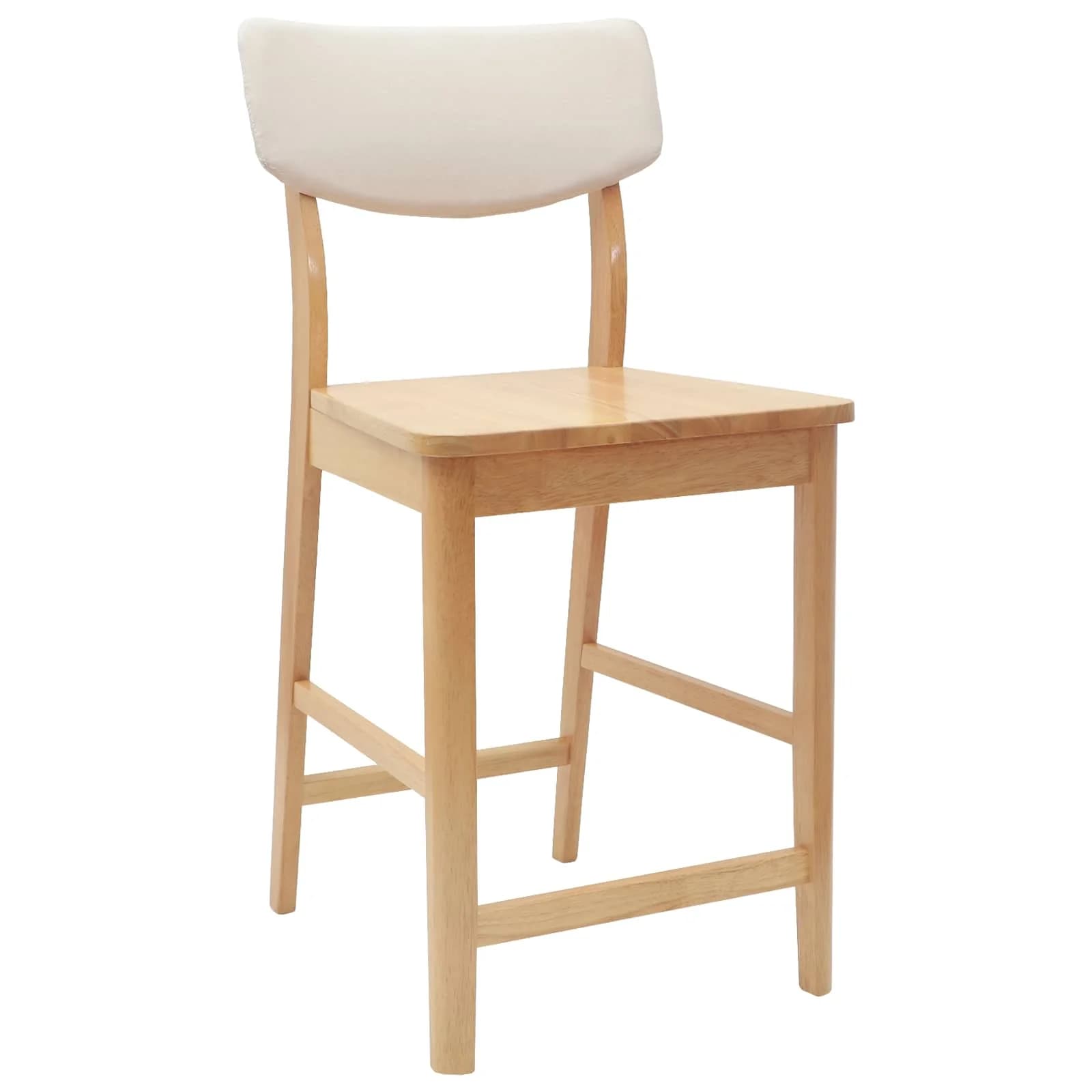 Jedilni stoli 2 kos Masivno gumovo les Naravna 48 x 49 x 95 cm - slika 4