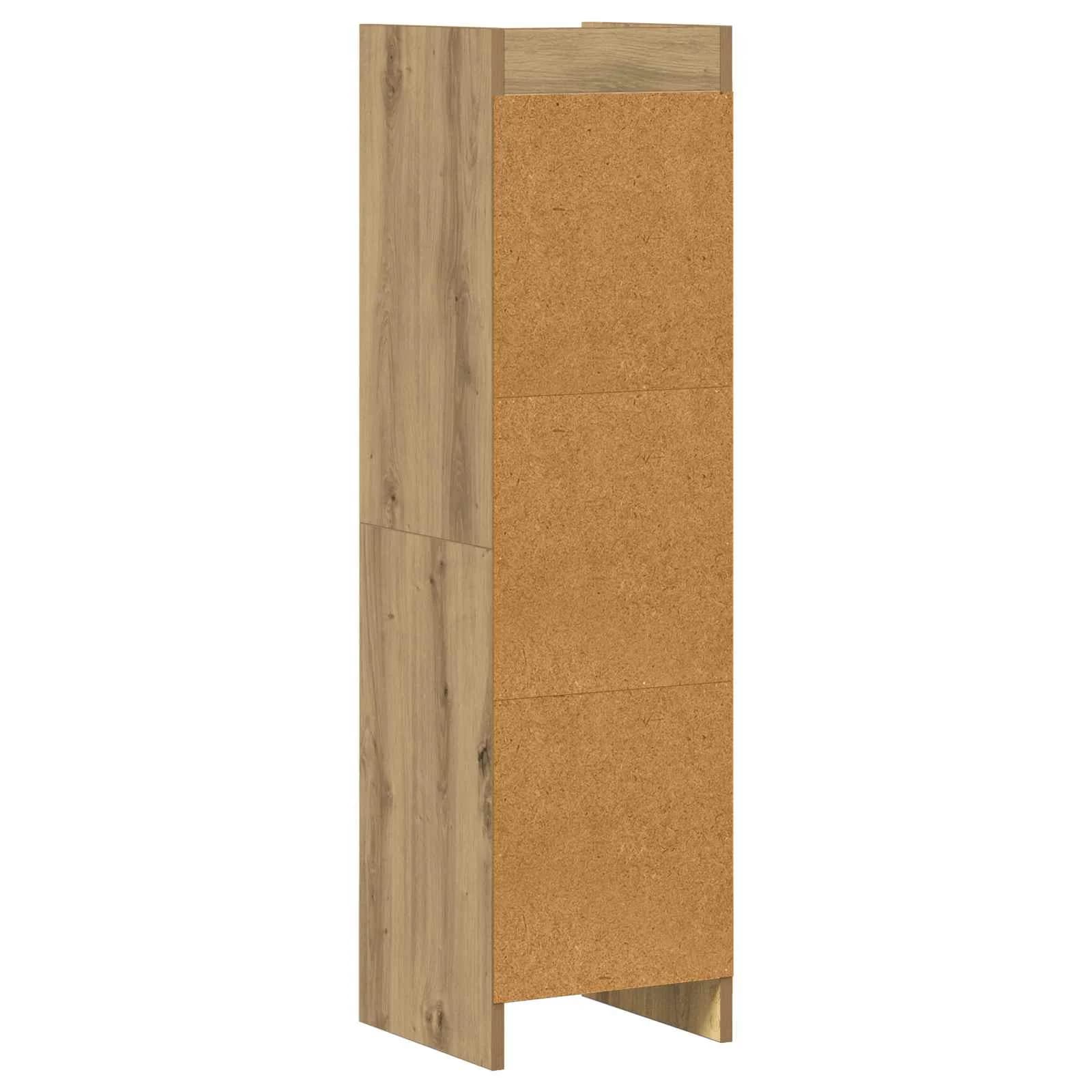 Knjižna omara 3 nivojev 30 x 30 x 111 cm Inženirski les - slika 6