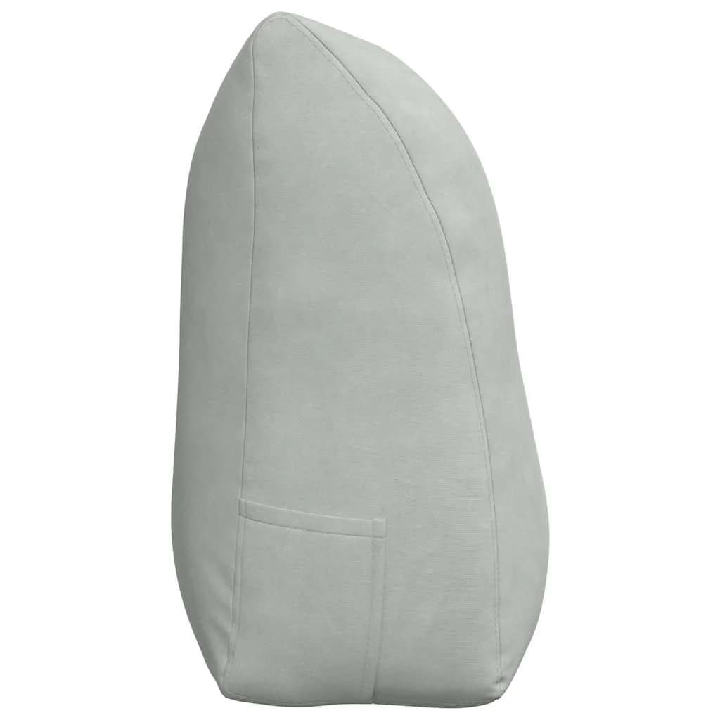 Poglavni vzglavnik Svetlo siva 100 x 24 x 50 cm Žamet - slika 7