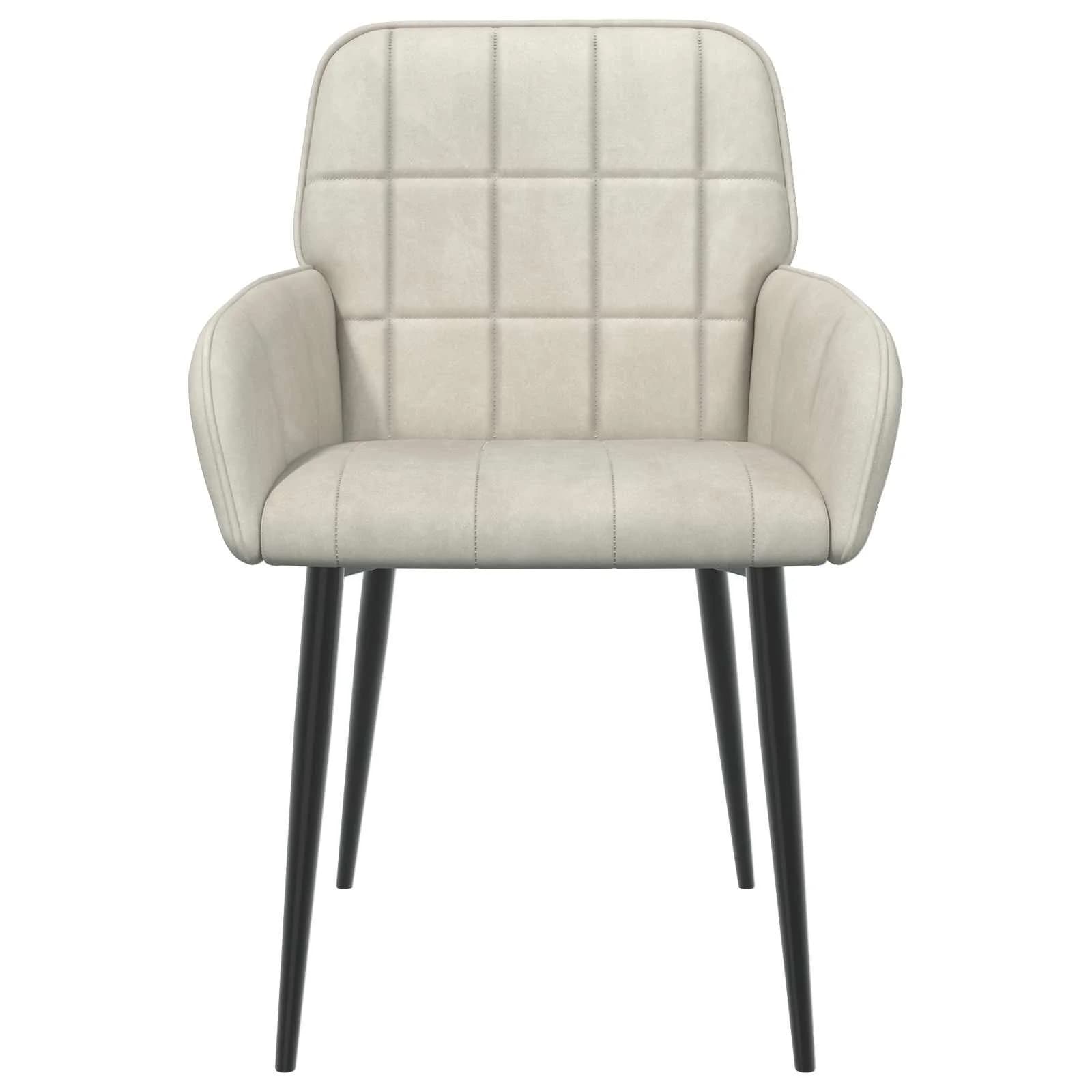 Jedilni stoli 2 kos Žamet Krem 57 x 50 x 85 cm - slika 3