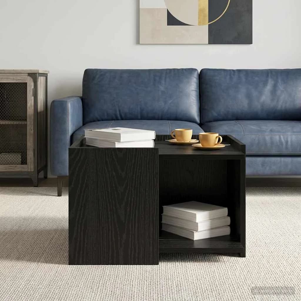 Klubska miza Črni hrast 50,5 x 50 x 33 cm Inženirski les - slika 4