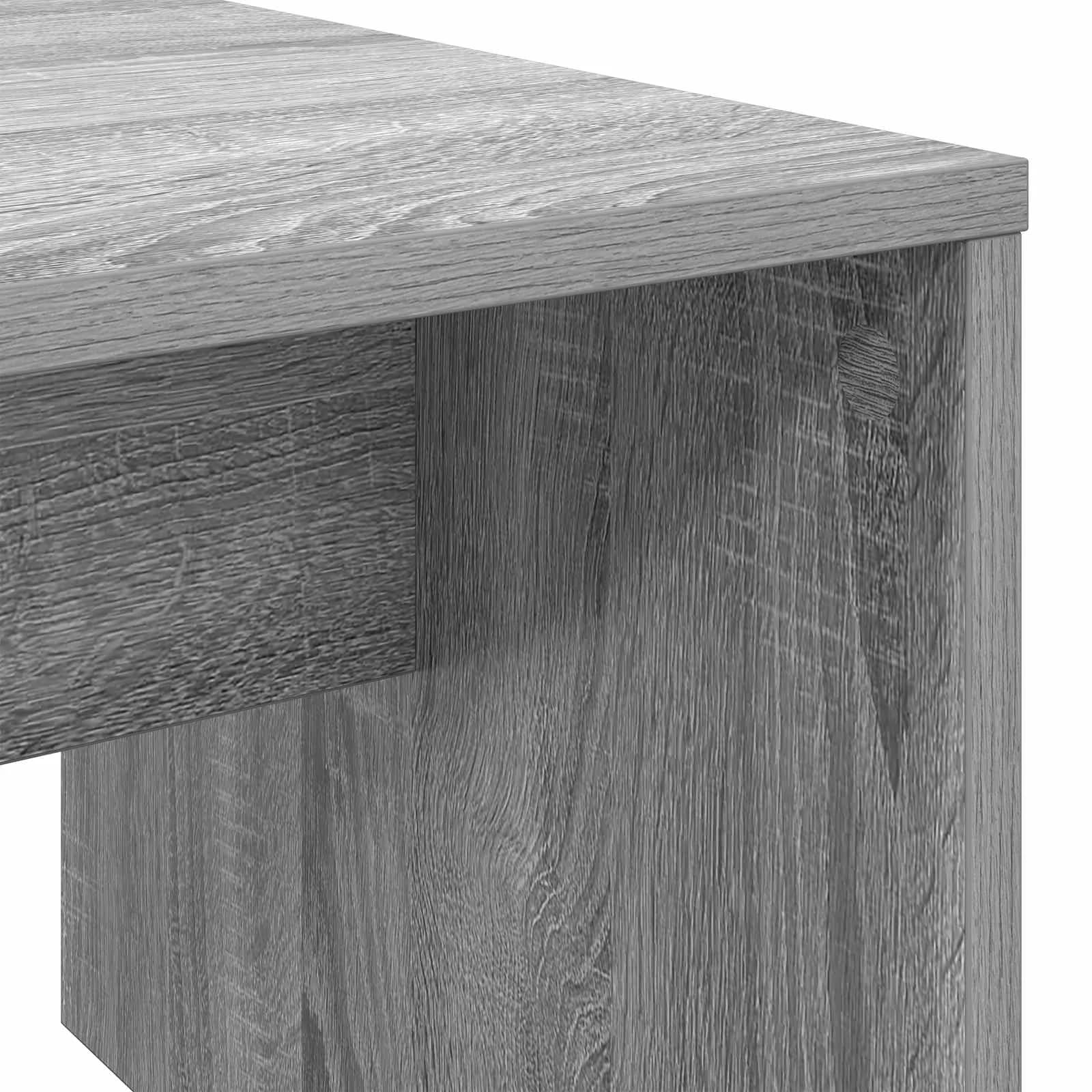 Klubska miza Siva Sonoma 90 x 45 x 35 cm Inženirski les - slika 8