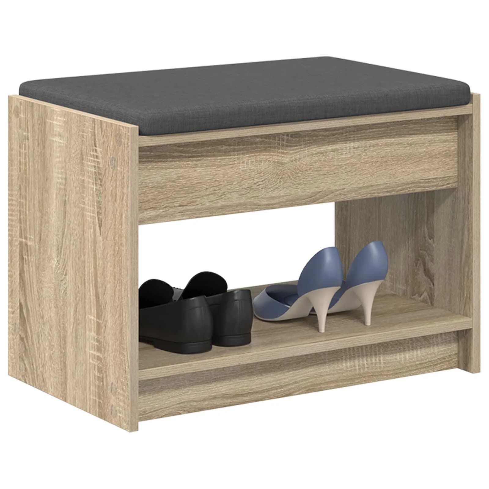 Haldna klop z blazino s polico Sonoma hrast 63 x 38 x 45 cm - slika 3