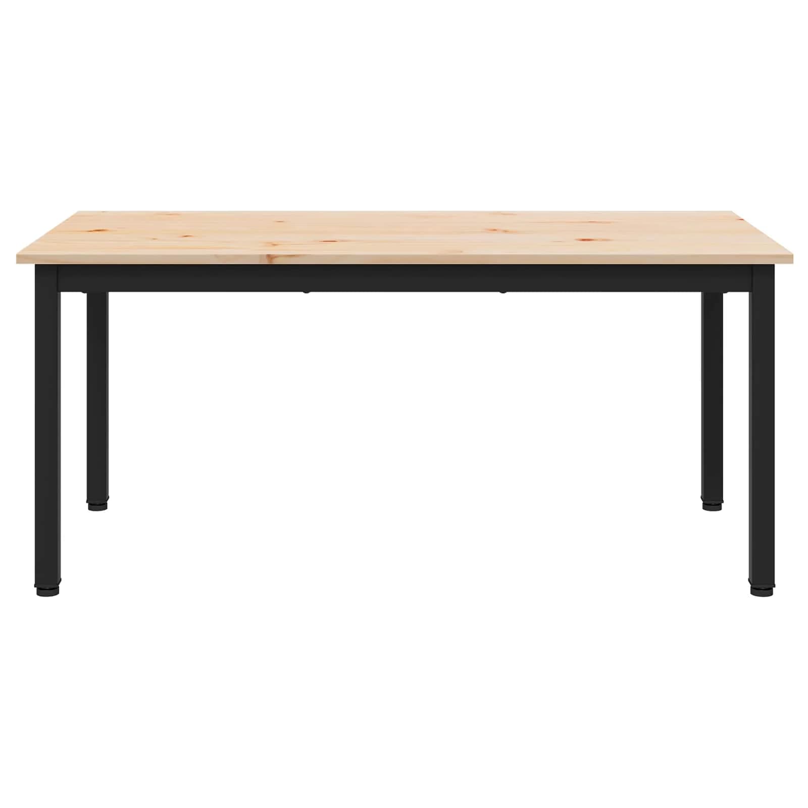 Klubska miza Naravna 100 x 50 x 45 cm Masivno borovo les - slika 5