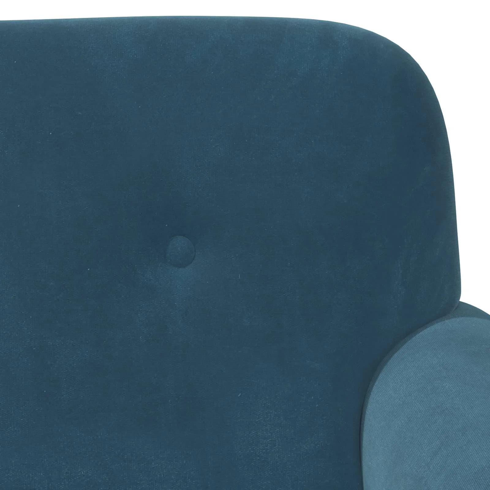 Dvojnica s gumbi Modra 120 x 66 x 78 cm Žamet - slika 7