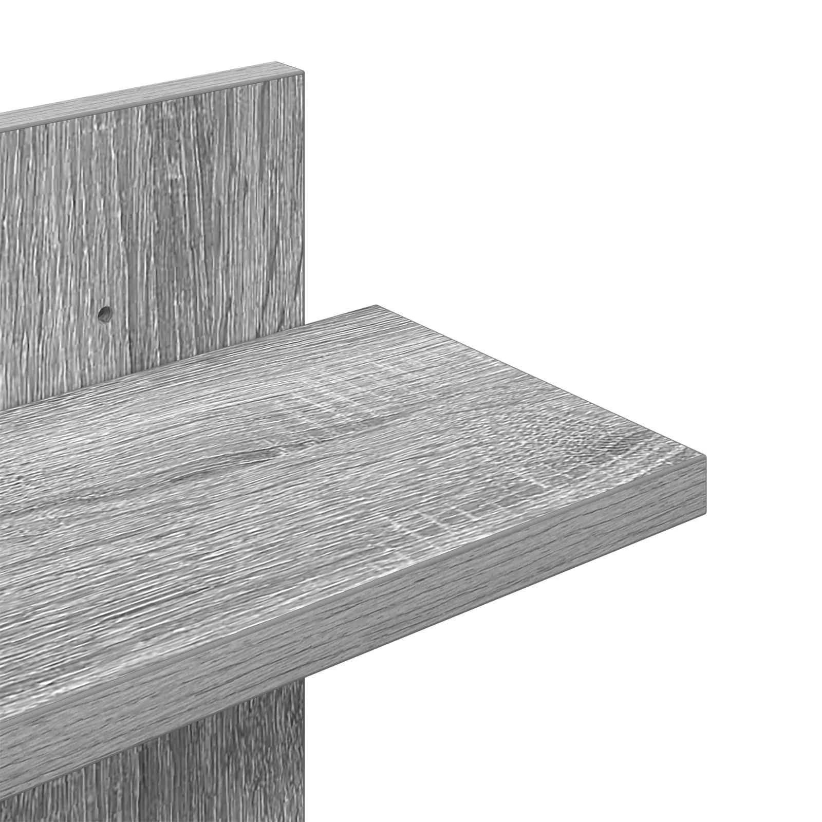 PrFloating Shelf Siva Sonoma 48,5 x 15 x 101 cm Inženirski les - slika 7