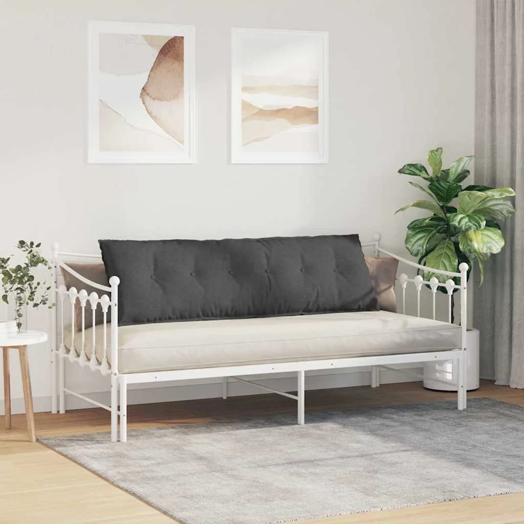 Poglavni vzglavnik Temno siva 160 x 50 cm Žametna tkanina - slika 4