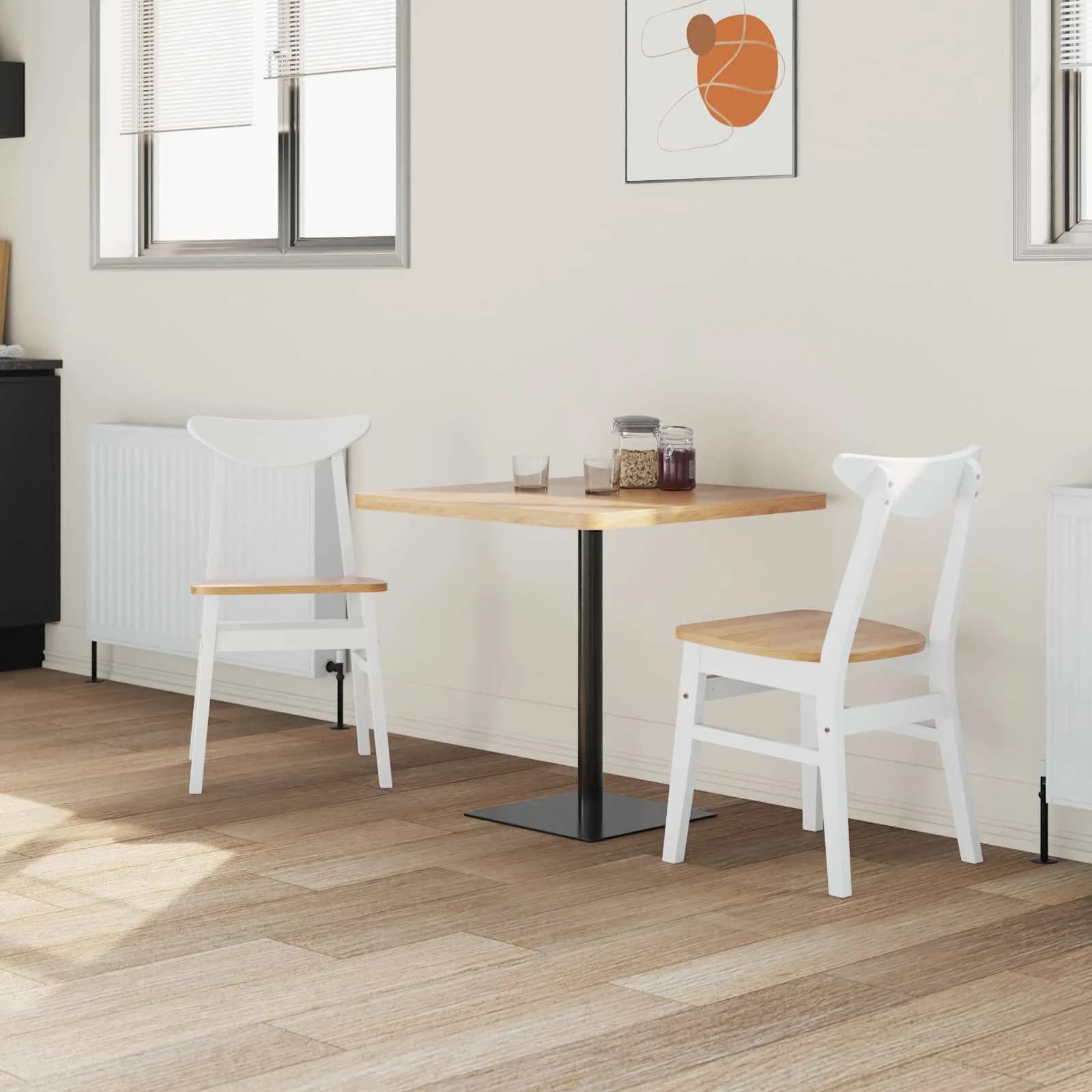 Jedilni stoli 2 kos Masivno gumovo les Bela 42 x 47,5 x 81 cm - slika 3