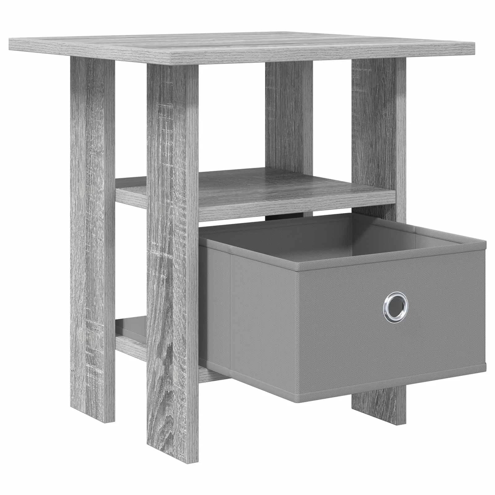 Nočna omarica 2 kos Siva Sonoma 41 x 40 x 45 cm Inženirski les - slika 5