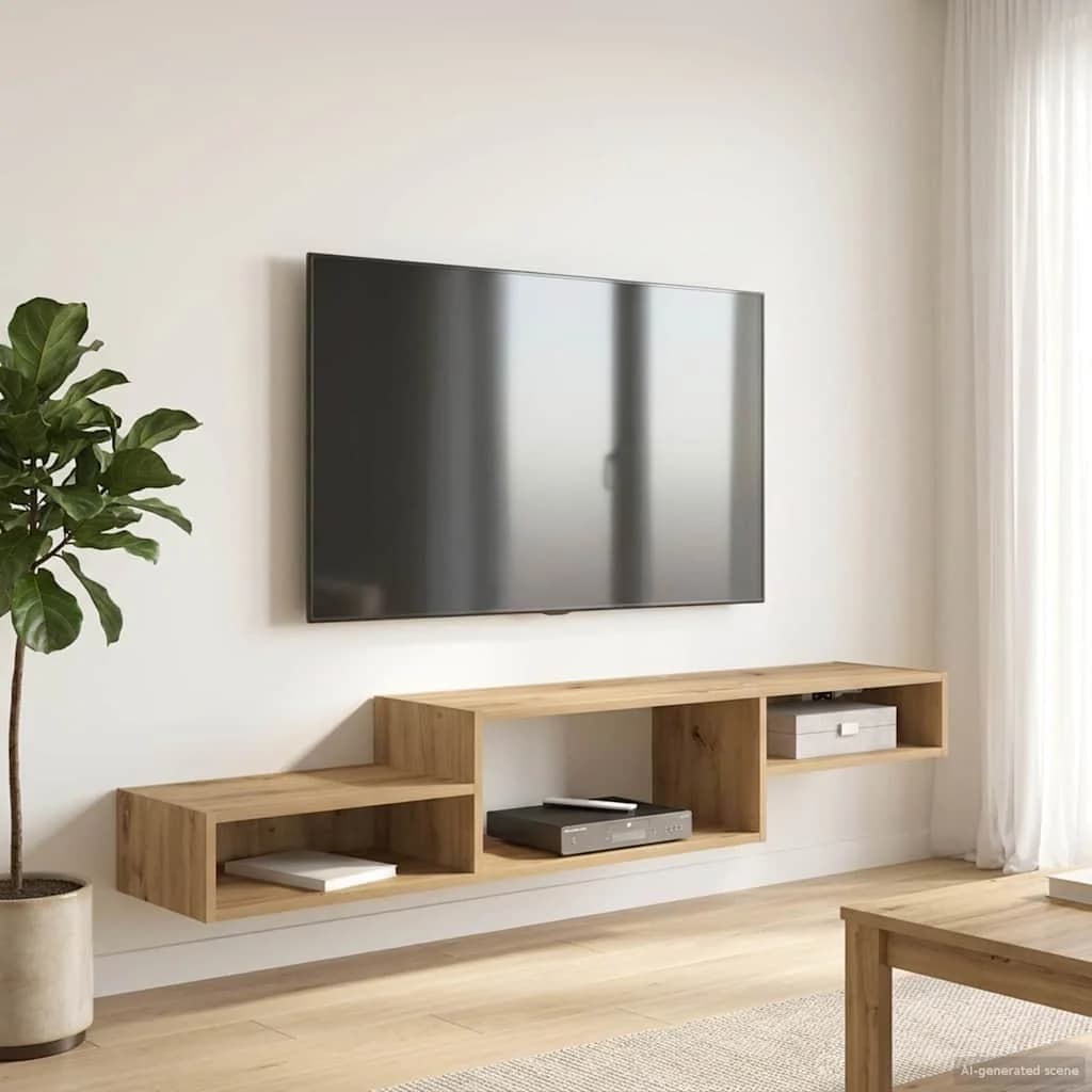 Stenska TV omarica Montaža za steno Artisan hrast