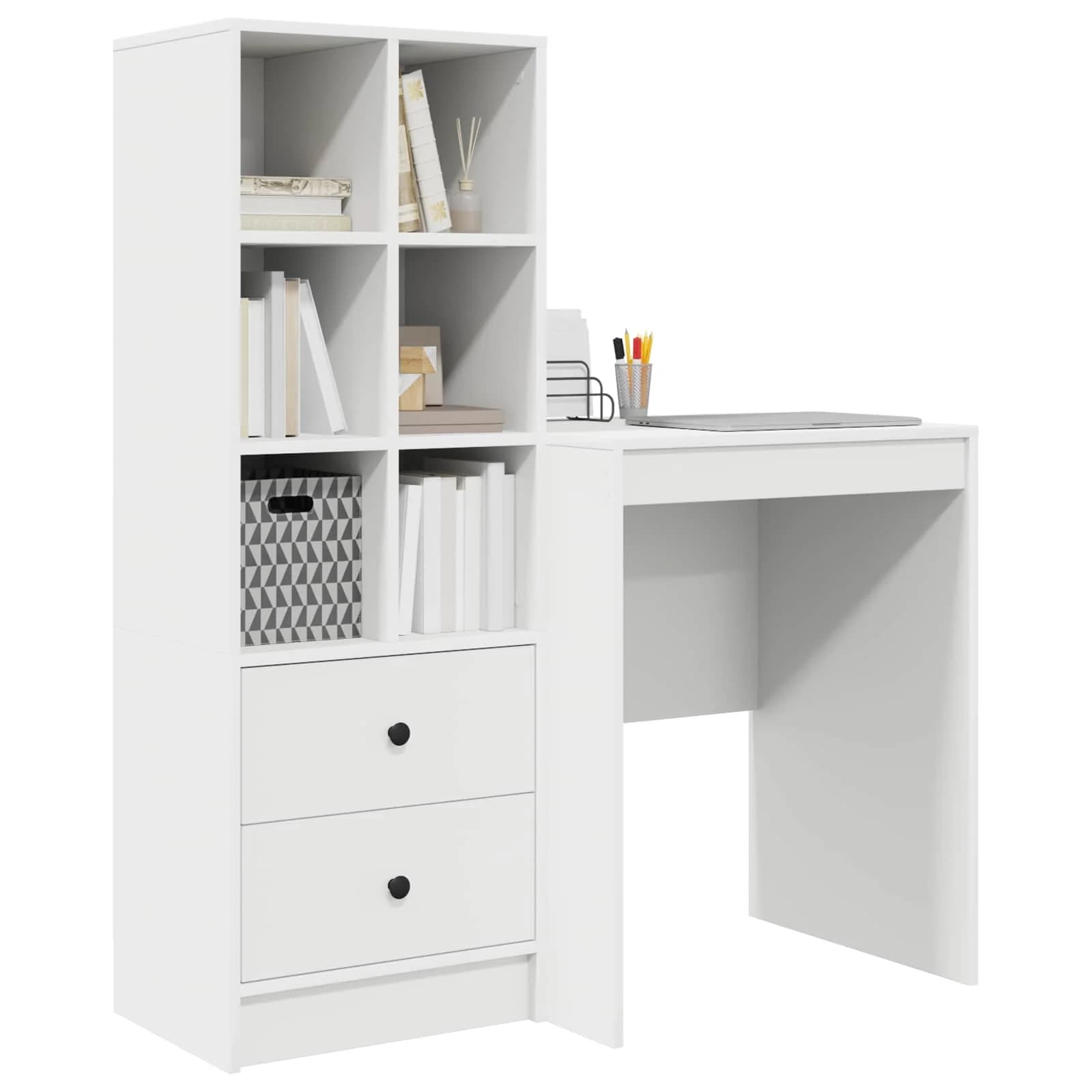 Miza Bela 145,5 x 40 x 127 cm 2 kos - slika 3