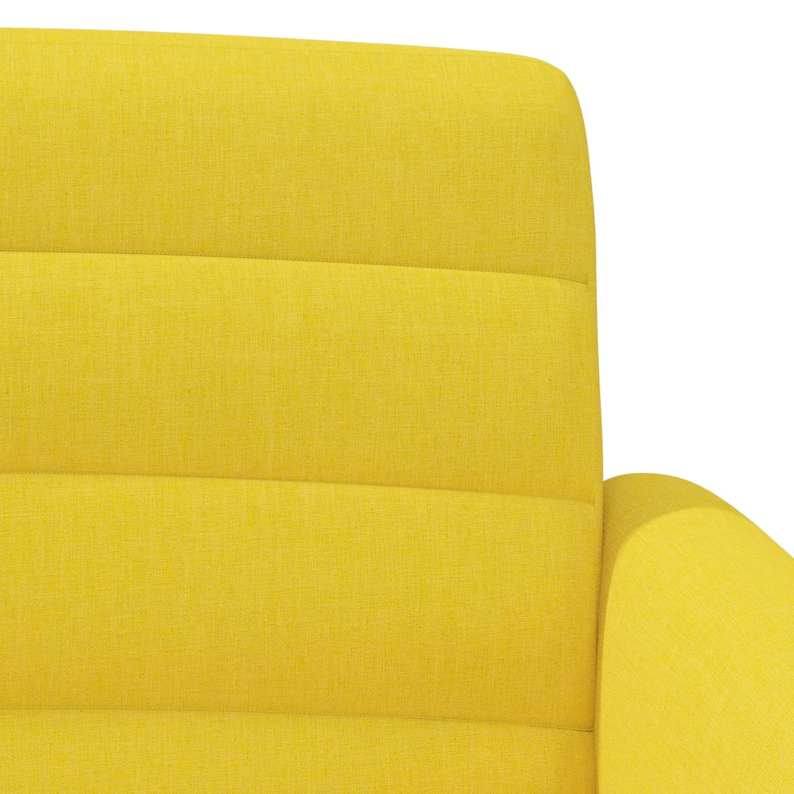 Dvojnica s gumbi Svetlo Rumena 116 x 67 x 80 cm Blago - slika 7