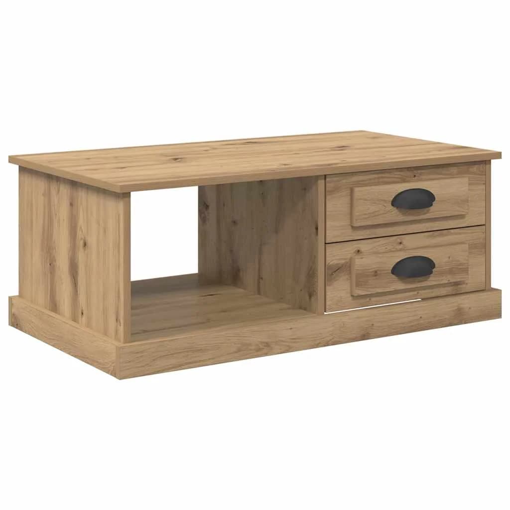 Klubska miza Umetni hrast 90 x 50 x 35 cm Inženirski les - slika 2