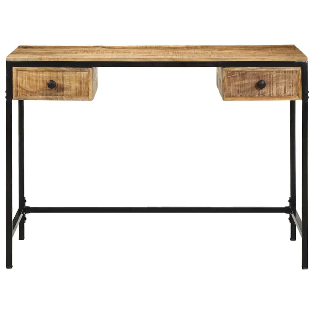 Pisalna miza Rjava 105 x 50 x 75 cm Trdna mango les in kovina - slika 5
