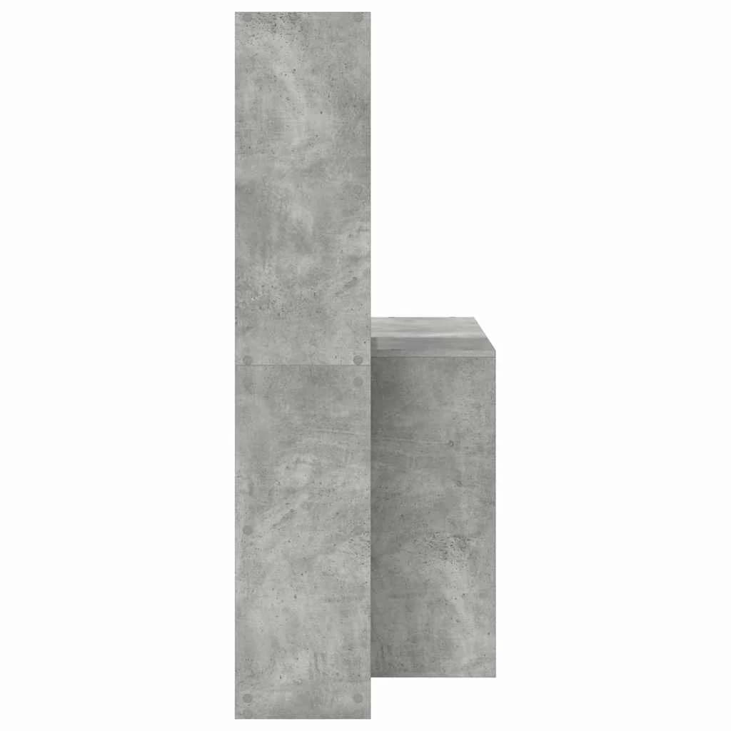 Miza Betonsko siva Inženirski les 138,5 x 55 x 143 cm - slika 6