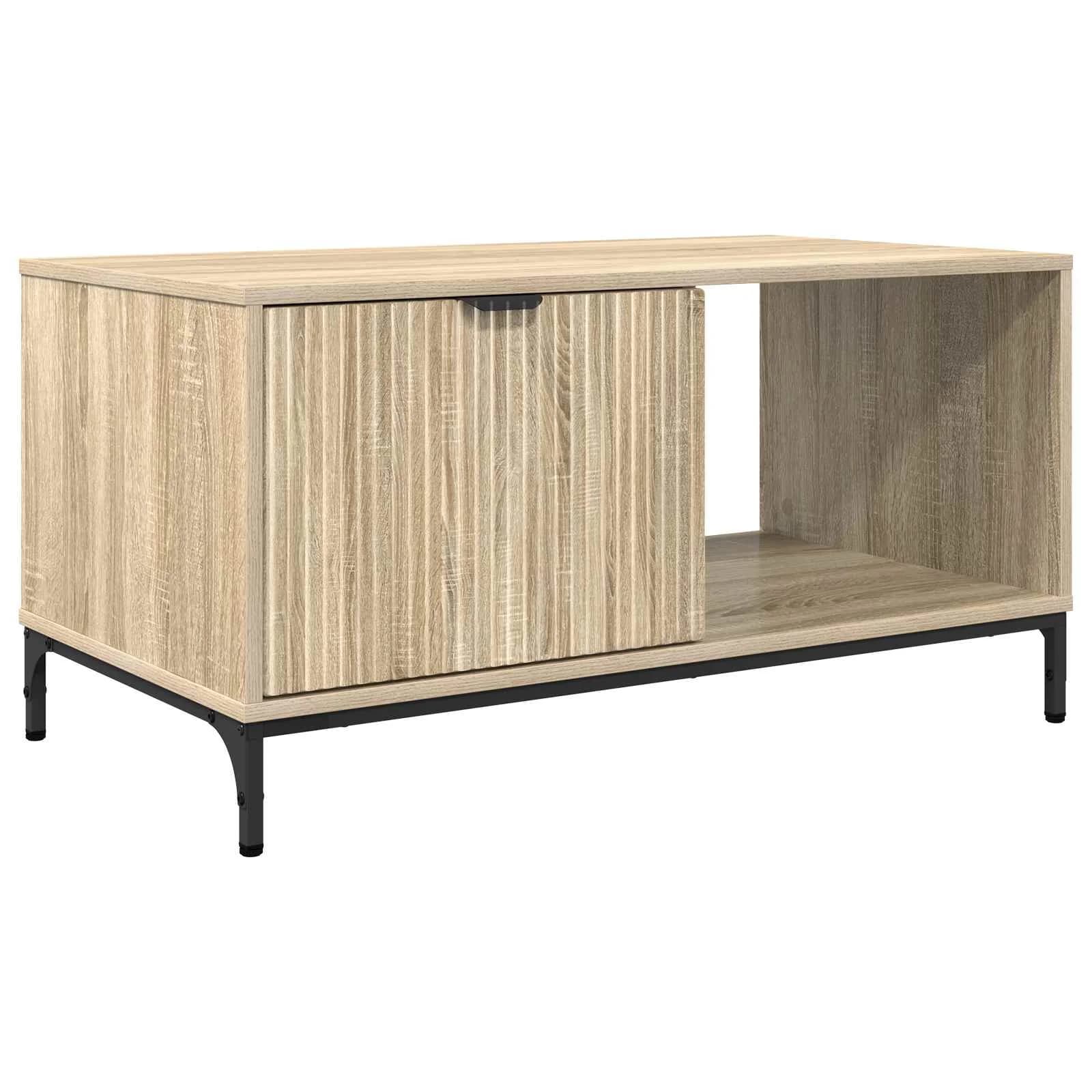 Klubska miza Sonoma hrast 90 x 49 x 46 cm Inženirski les - slika 8