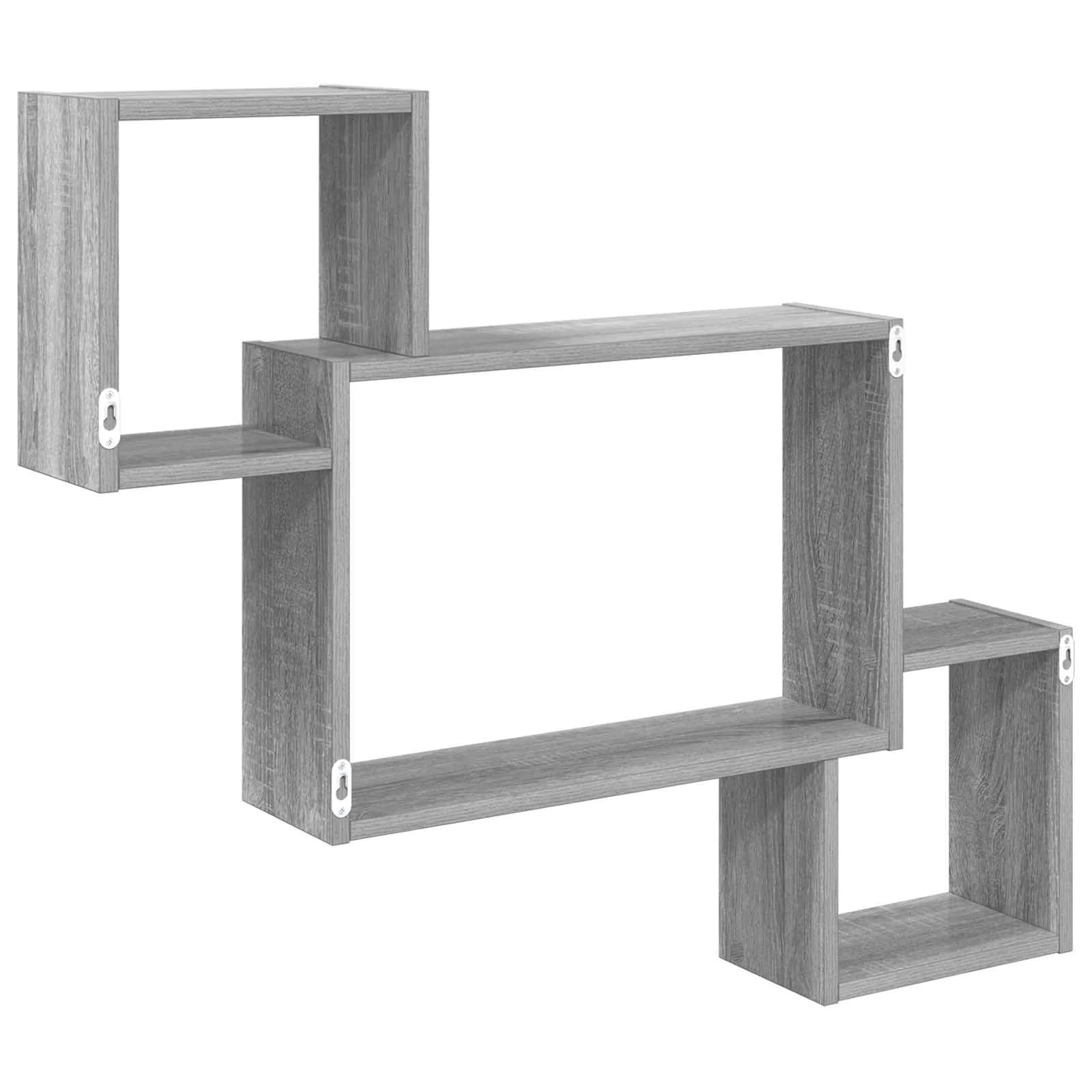 Stenska polica Montaža za steno Siva Sonoma 91,5 x 15 x 76 cm - slika 6