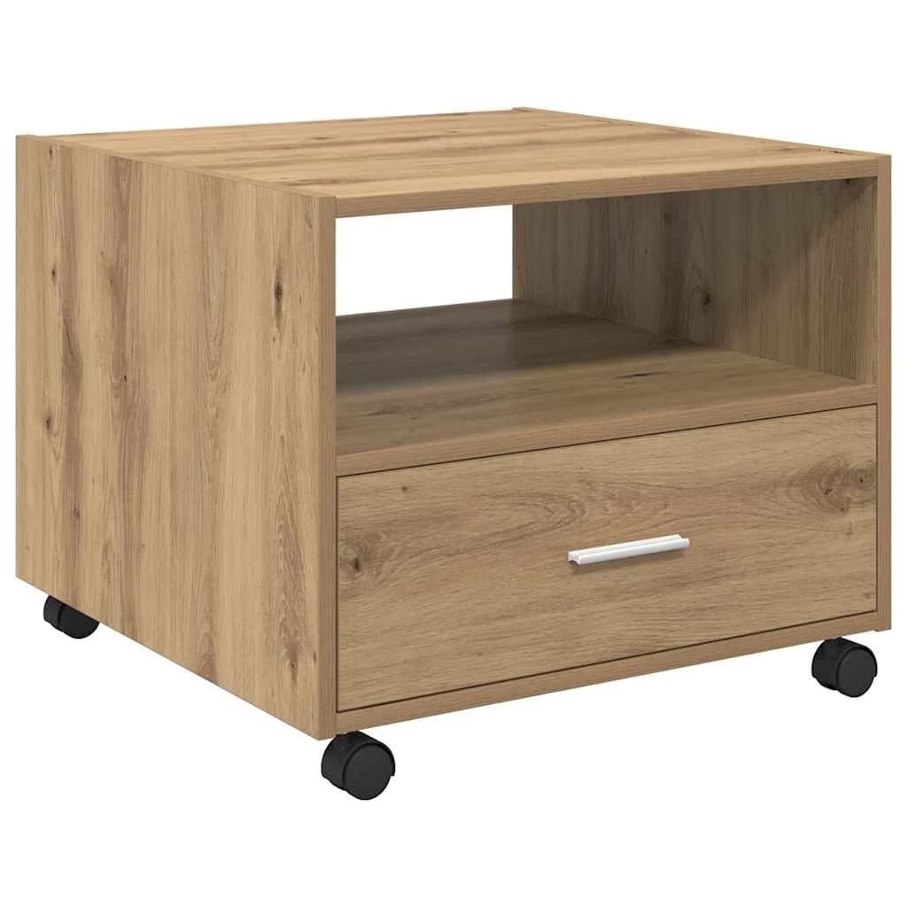 Klubska miza Umetni hrast 55 x 55 x 45cm Inženirski les - slika 2