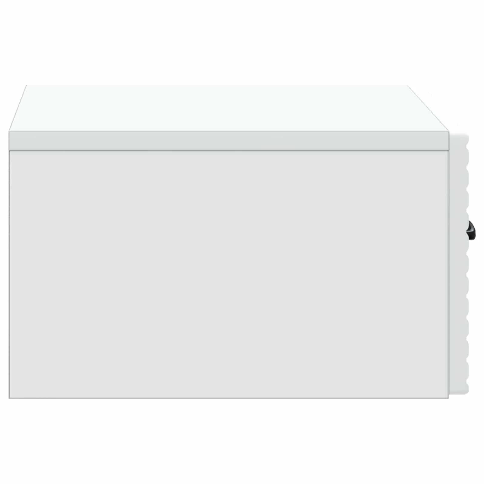 Stenski nočni omarici 2 kos Bela 49 x 34,5 x 20 cm - slika 8