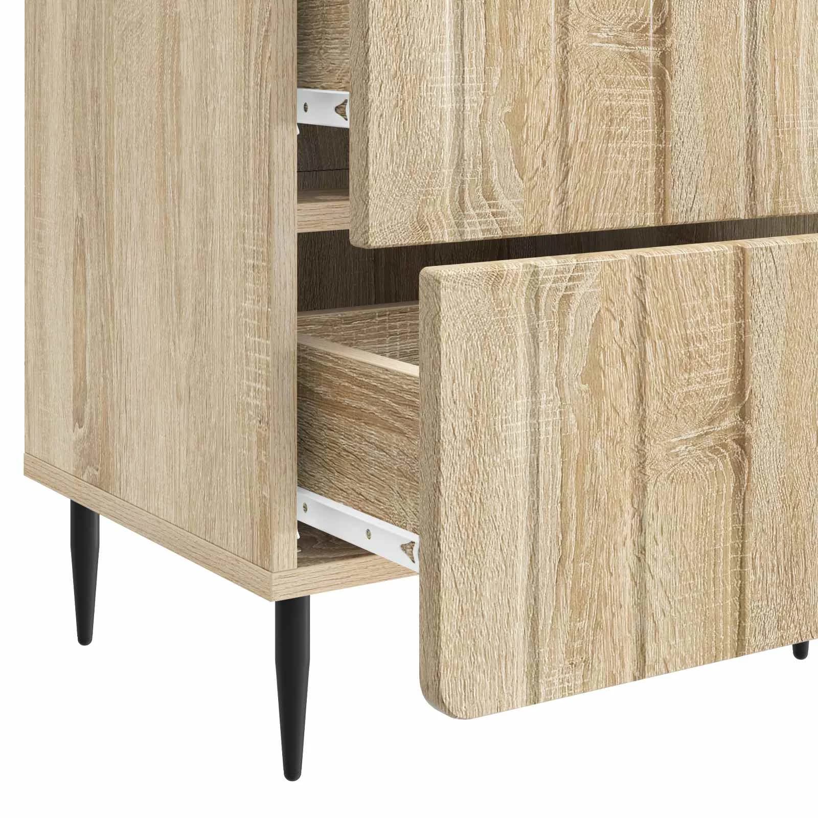 Nočna omarica Sonoma hrast 43 x 34,5 x 49,5 cm Inženirski les - slika 9