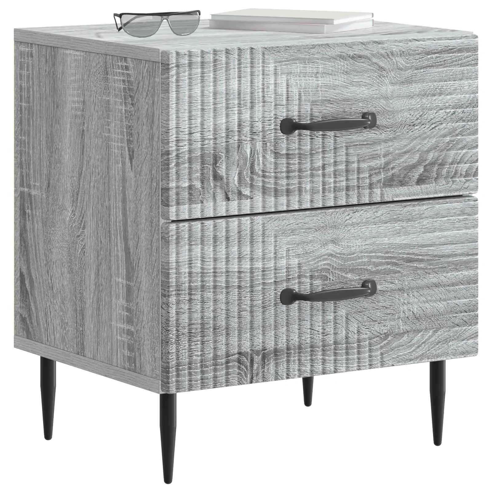 Nočna omarica 2 kos Siva Sonoma 43 x 34,5 x 47,5 cm - slika 3