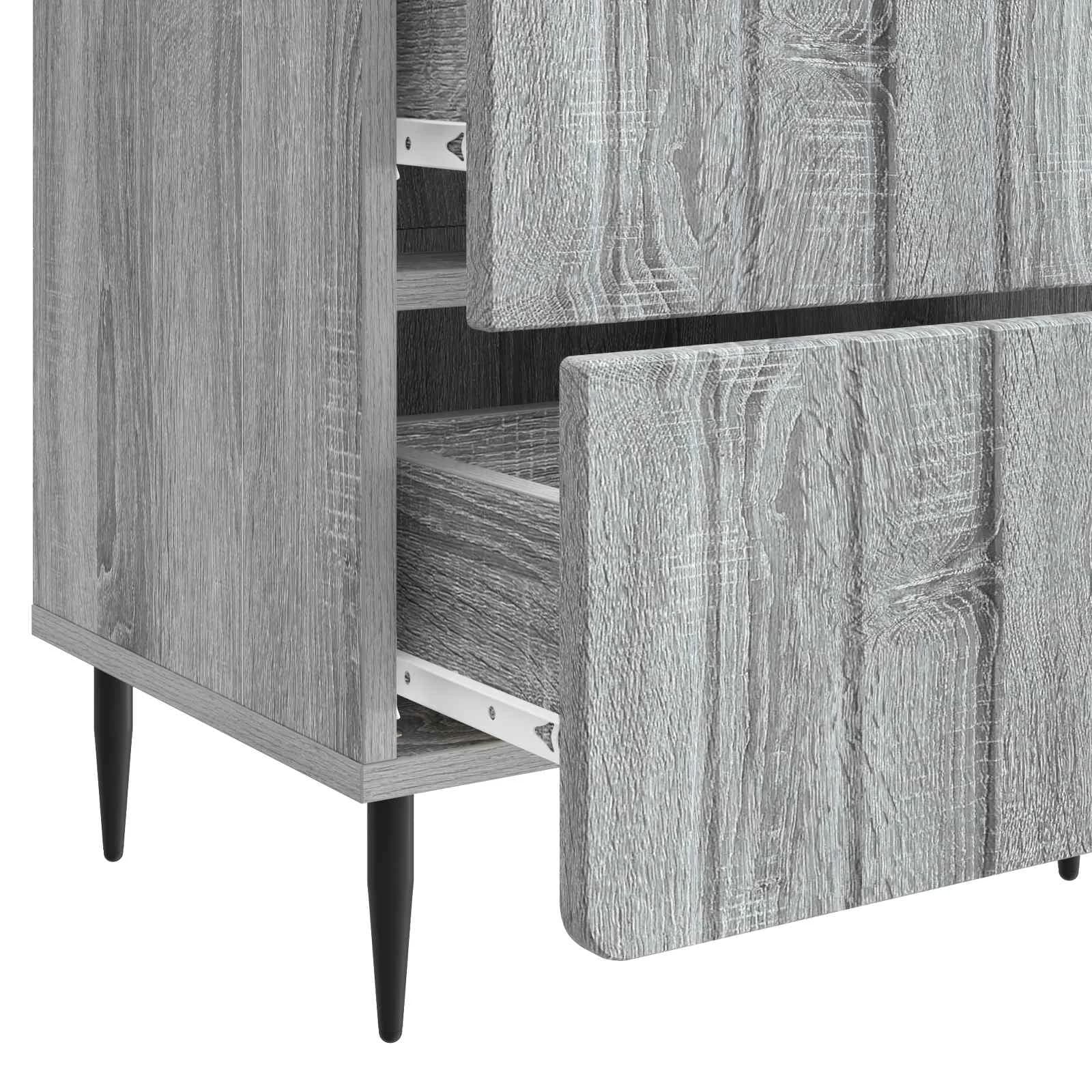 Nočna omarica Siva Sonoma 43 x 34,5 x 49,5 cm Inženirski les - slika 9
