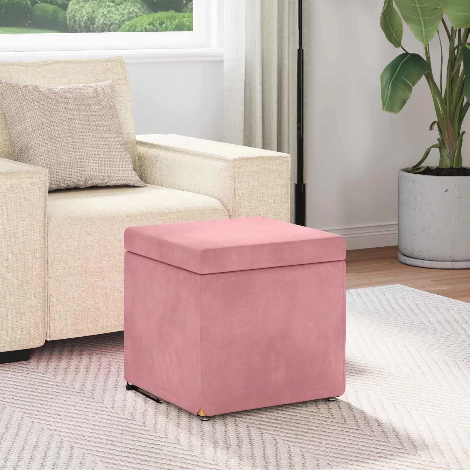 Stolica Roza 41 x 41 x 40 cm Samet in Umetno Leseno - slika 3