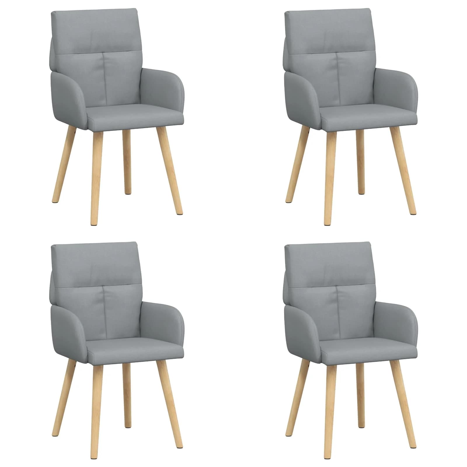 Jedilni stoli 4 kos Blago Svetlo siva 60 x 56 x 96 cm - slika 2