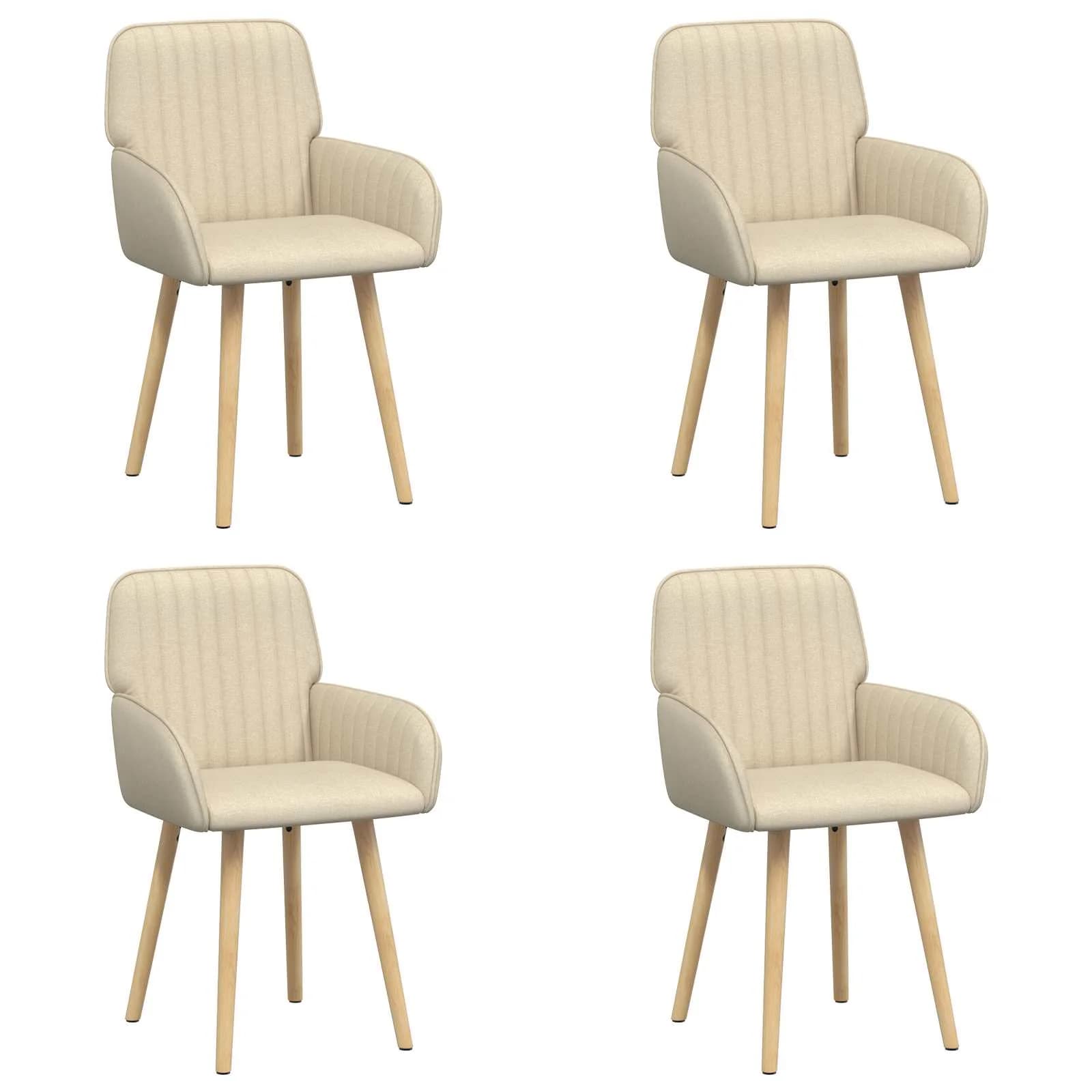 Jedilni stoli 4 kos Blago Krem 56,5 x 50 x 87,5 cm - slika 2