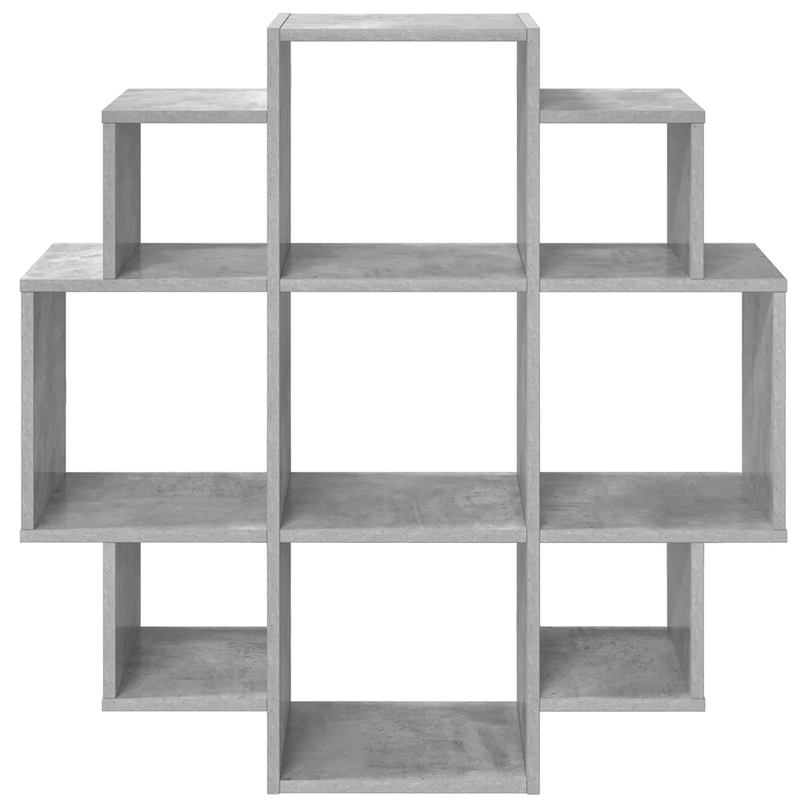 Stenska polica Betonsko siva 90 x 25 x 90 cm Inženirski les - slika 4
