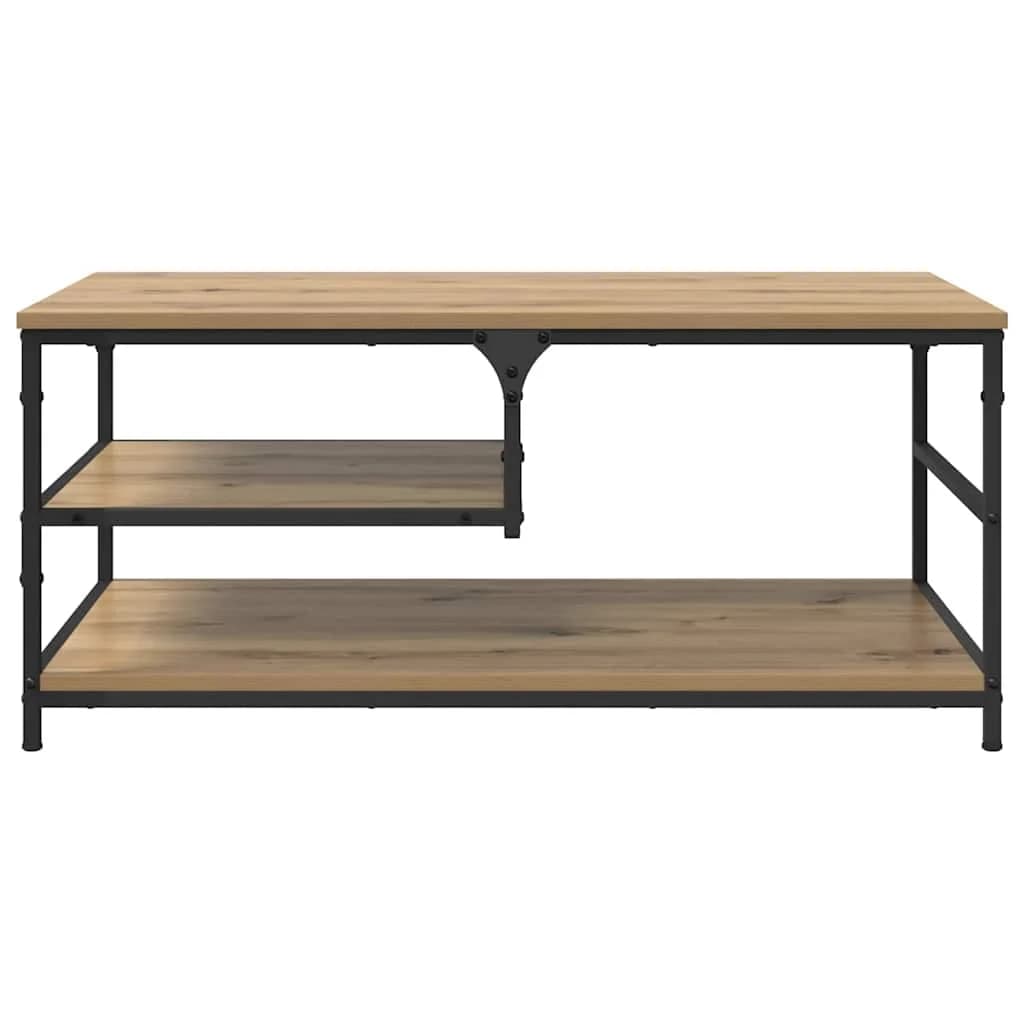 Klubska miza Umetni hrast 90 x 49 x 40 cm Inženirski les - slika 5