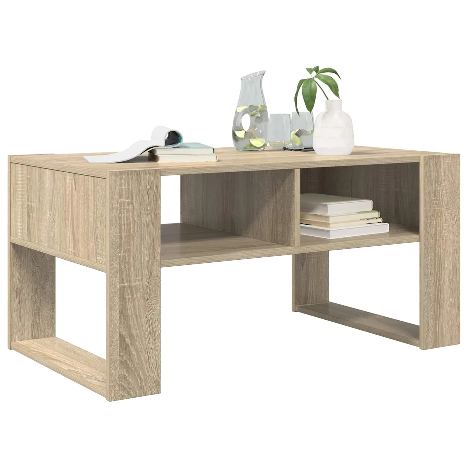 Klubska miza Sonoma hrast 92 x 53 x 45 cm Inženirski les - slika 3