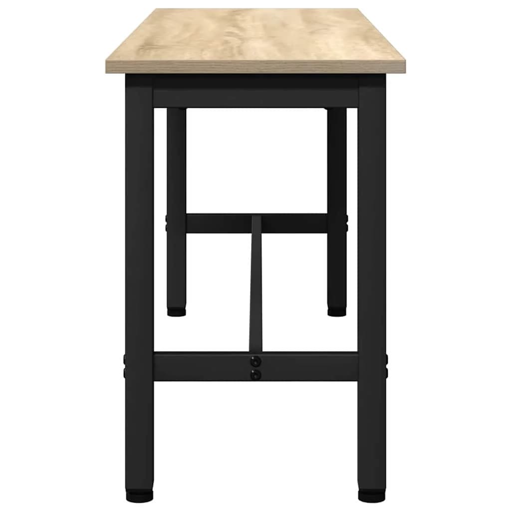 Jedilna klop Sonoma hrast 100 x 32,5 x 48,5 cm - slika 5
