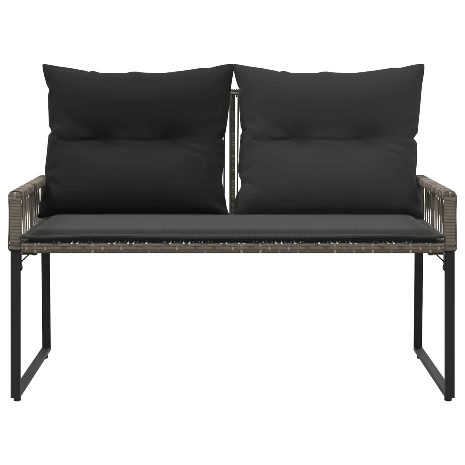 Zunanja klop 2 -Seater 4 kos 110 x 59 x 82 cm poli ratan - slika 5