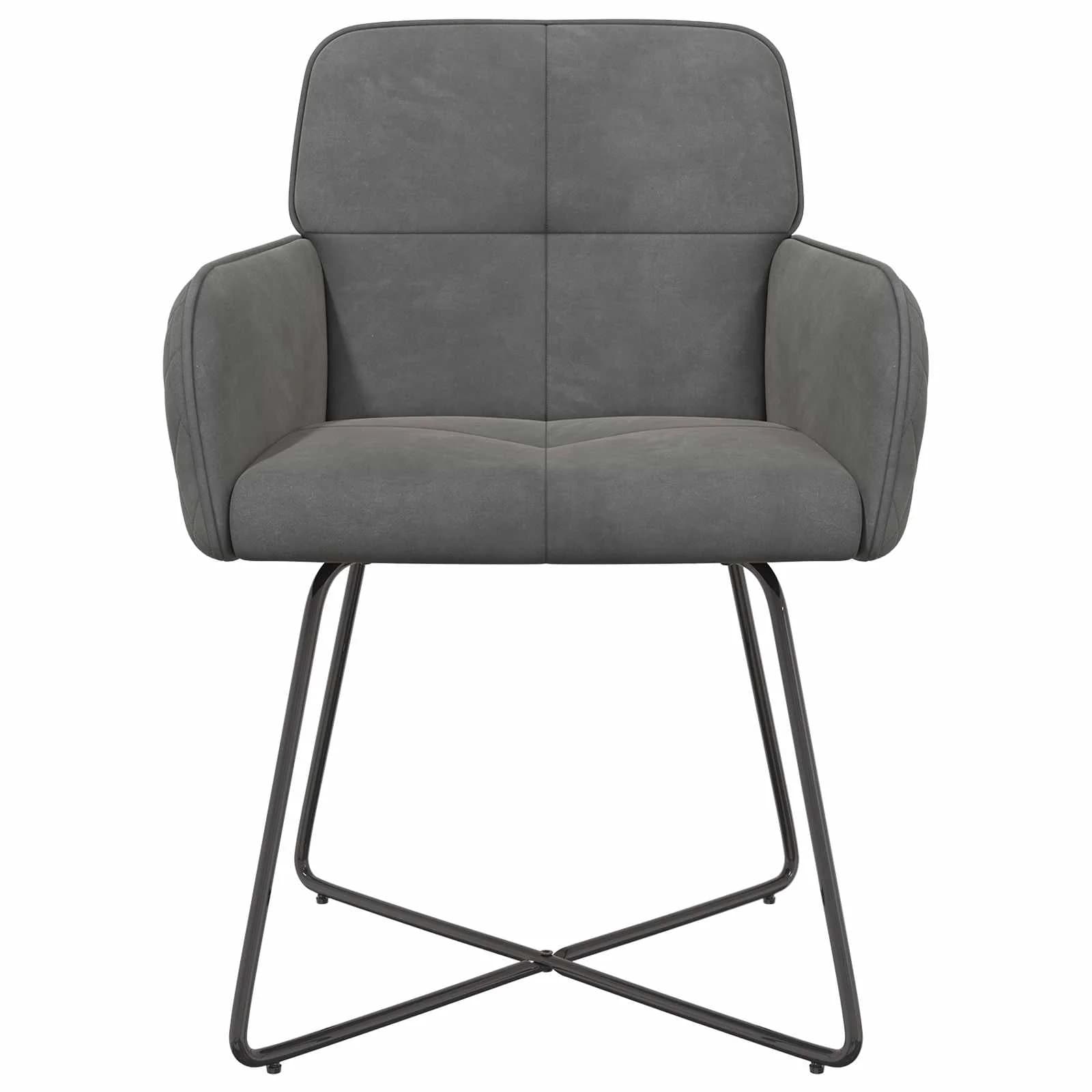 Jedilni stoli 6 kos Žamet Temno siva 59 x 56,5 x 86 cm - slika 3