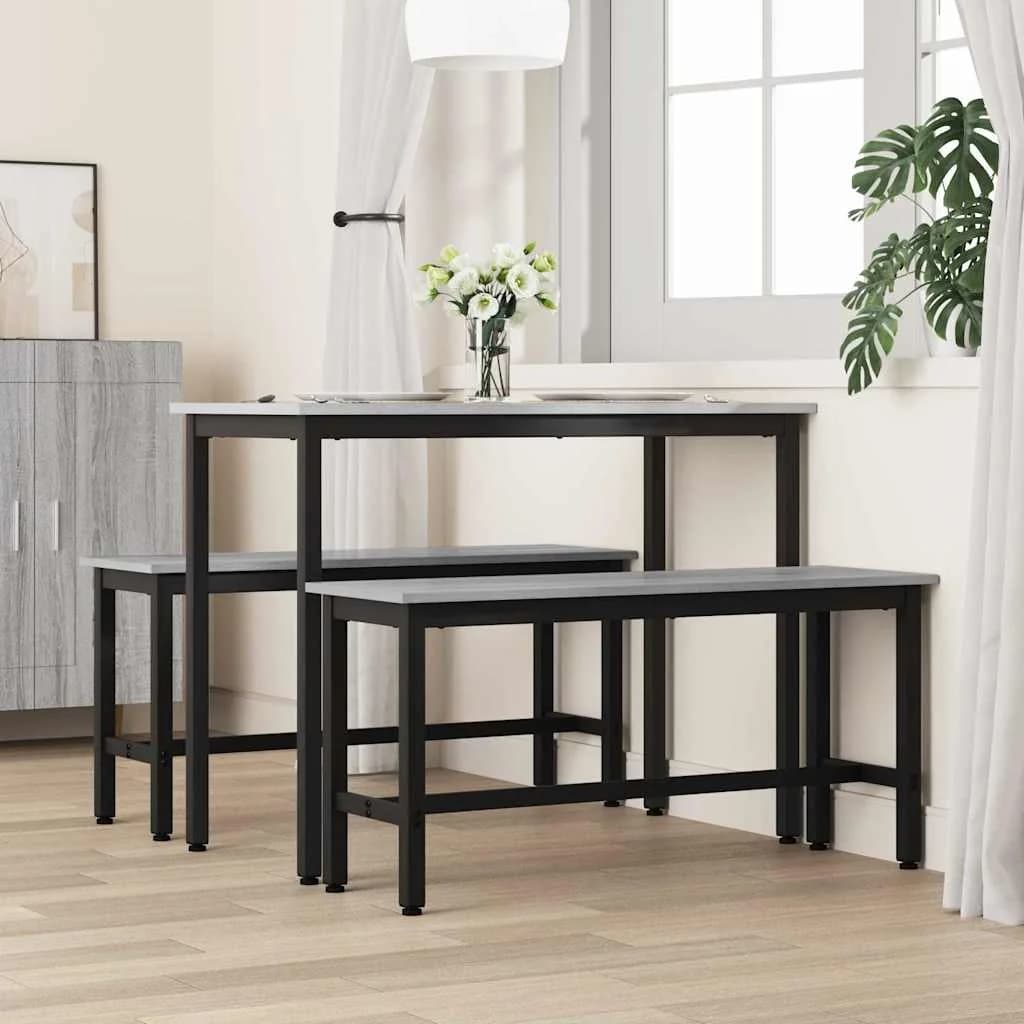 Jedilna klop Siva Sonoma 100 x 32,5 x 48,5 cm - slika 3