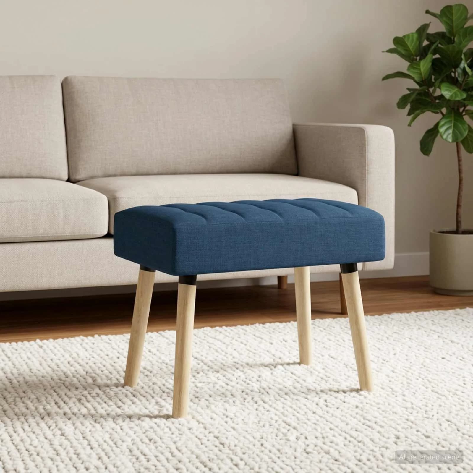 Bench z kanalnim oblazinjenjem Modra 60 x 40 x 45 cm Blago