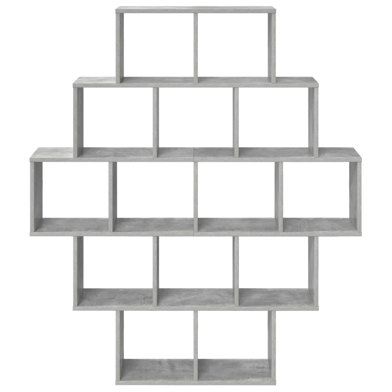 Stenska polica Betonsko siva 120 x 20 x 136 cm Inženirski les - slika 4