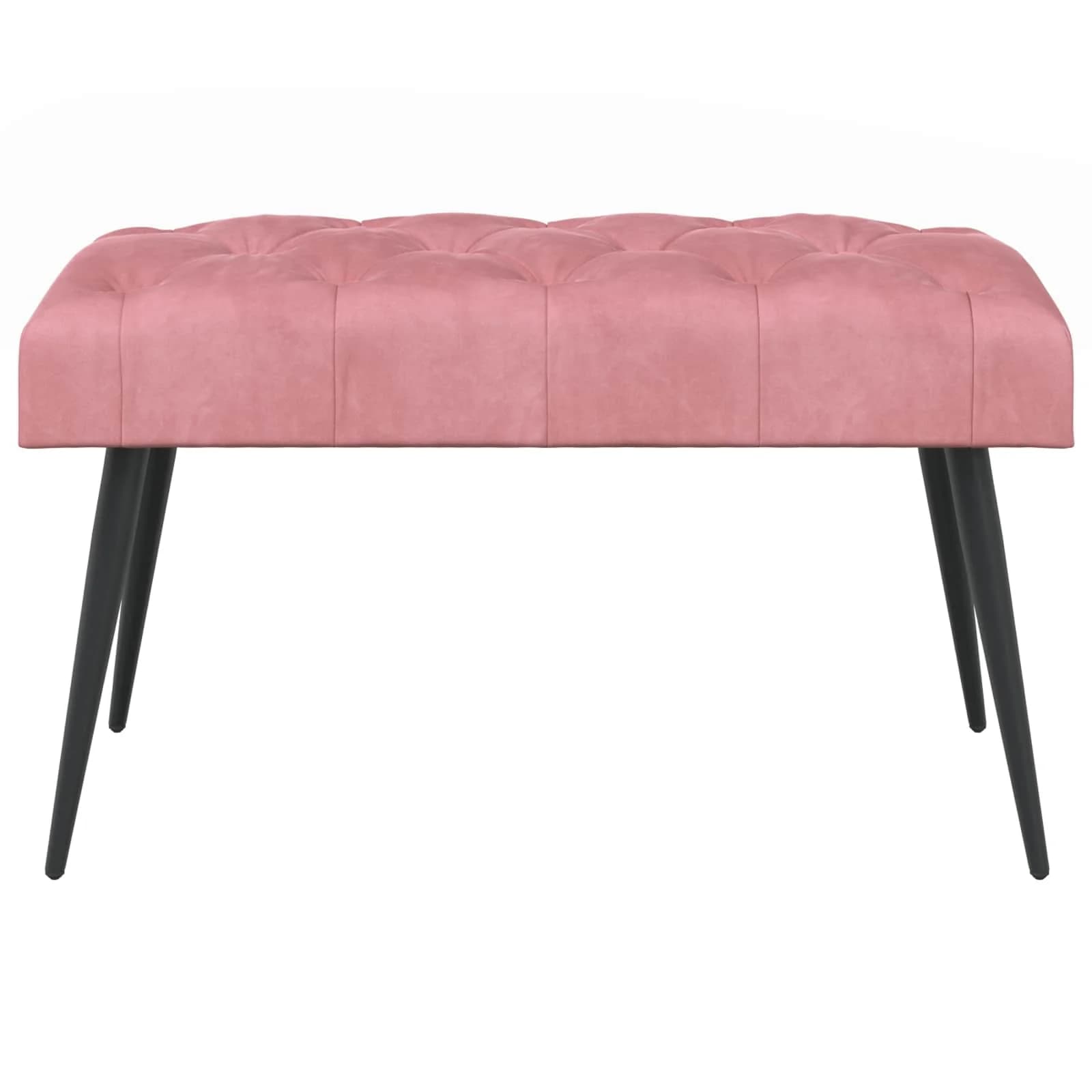 Klop s gumbnim oblazinjenjem Roza 80 x 40 x 46 cm Žamet - slika 5