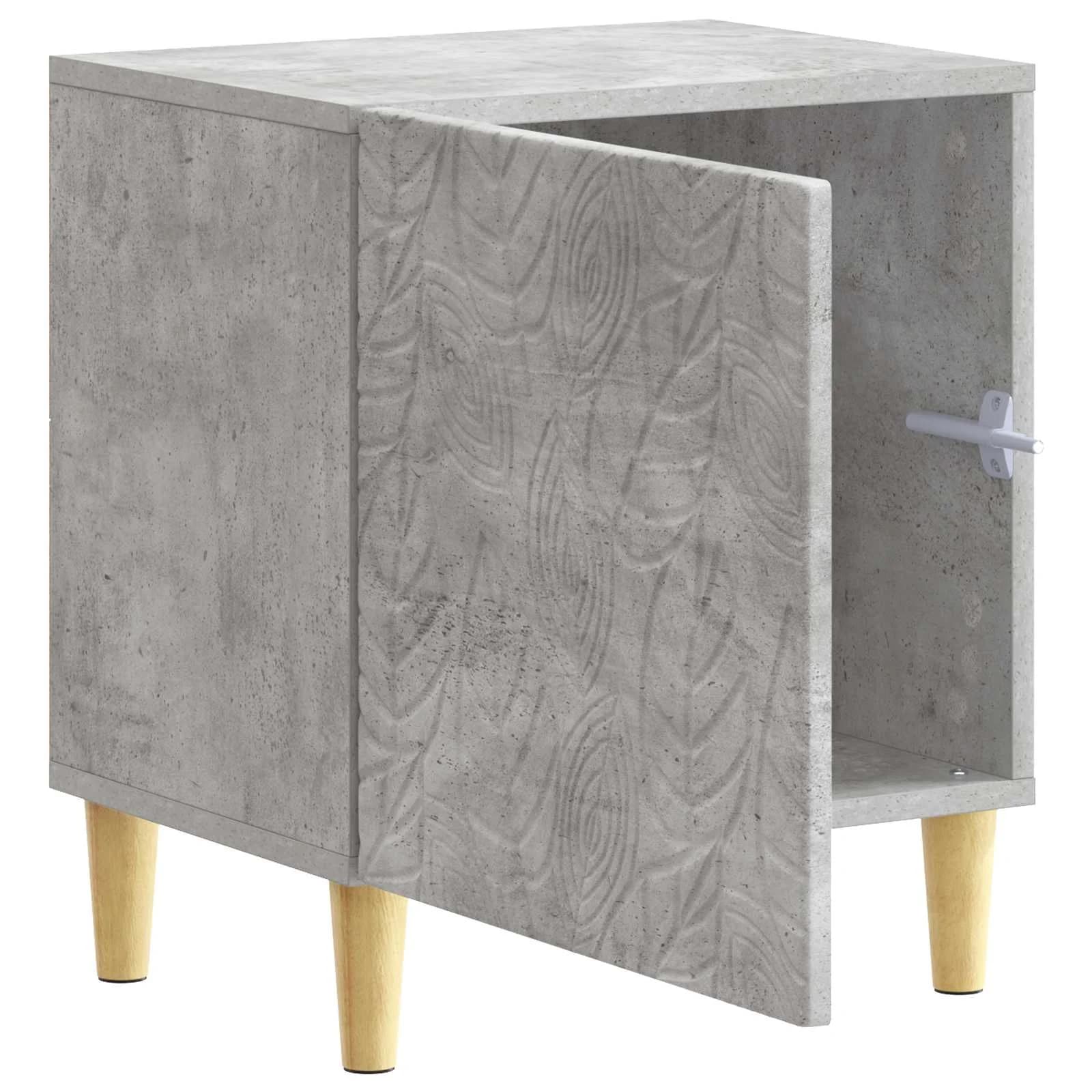 Nočna omarica 2 kos Betonsko siva 43 x 34,5 x 50 cm - slika 5