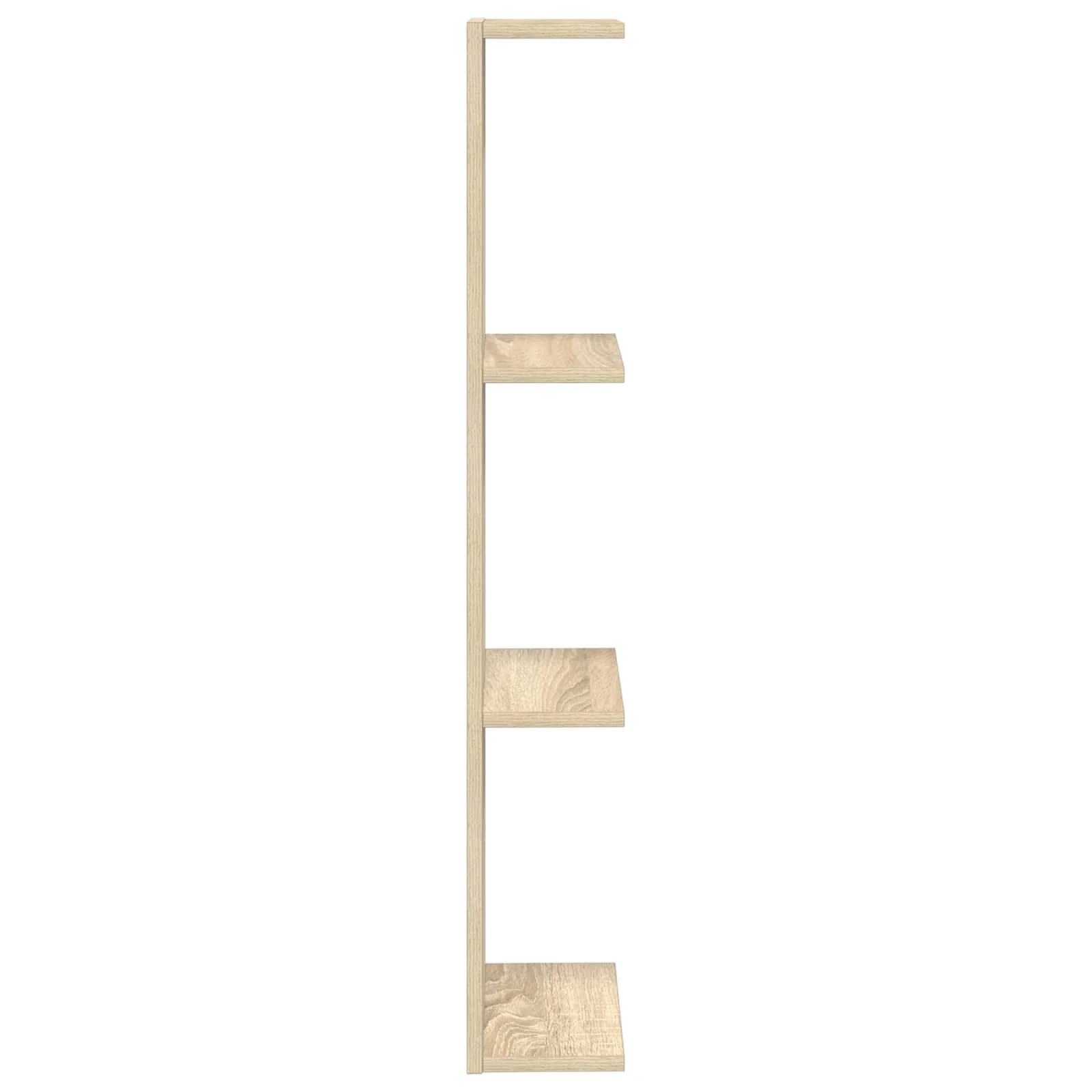 Stenska polica 2 kos Sonoma hrast 22 x 15 x 100 cm - slika 5