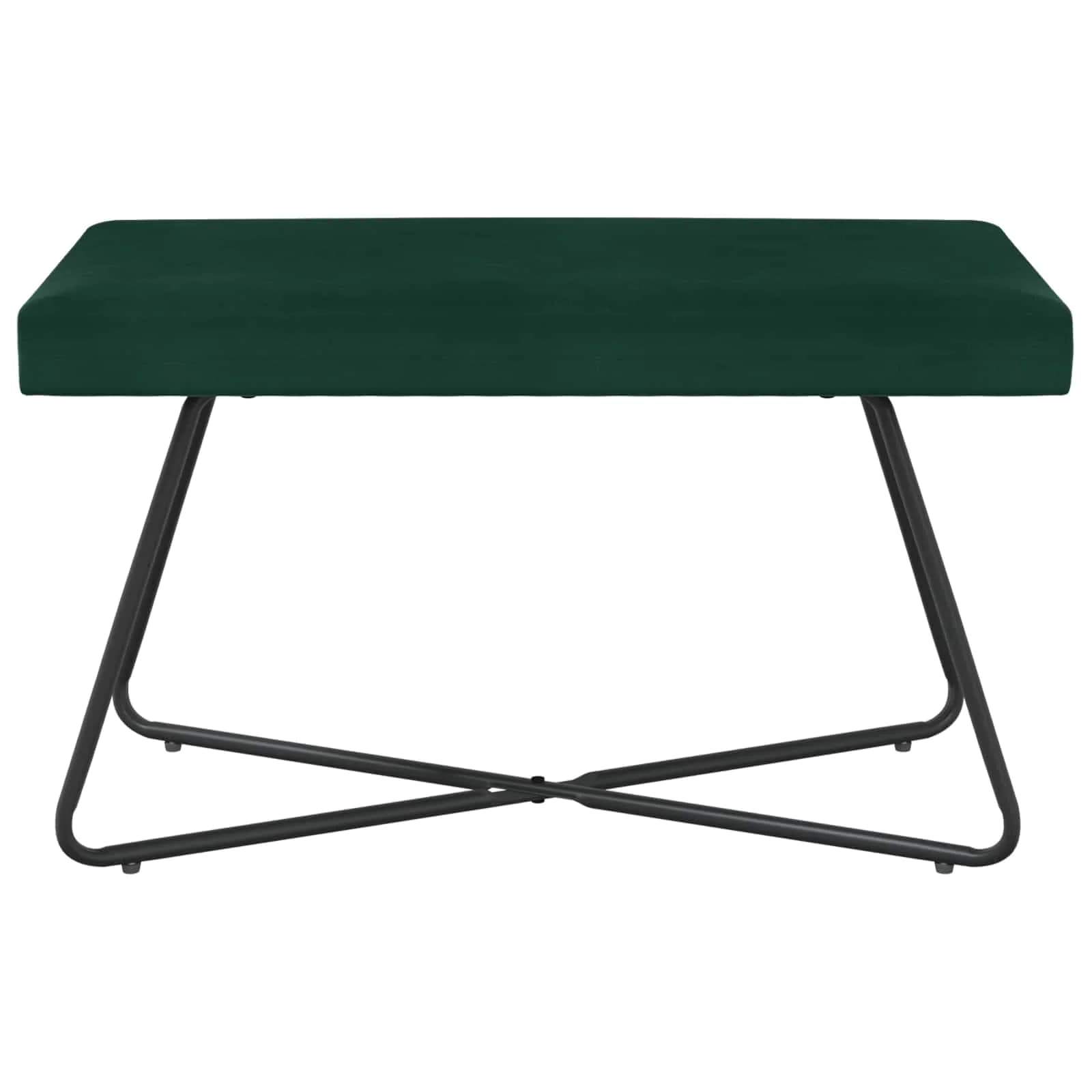 klop Temno zelena 80 x 40 x 45 cm Žamet - slika 5