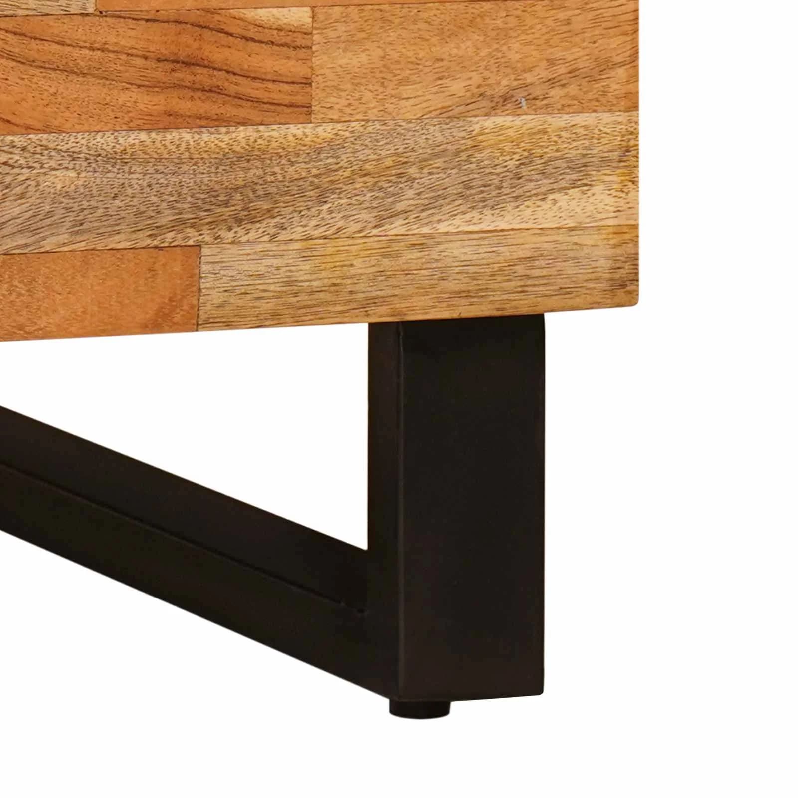 Klubska miza Rjava 80 x 50 x 40 cm Masiven les manga - slika 8