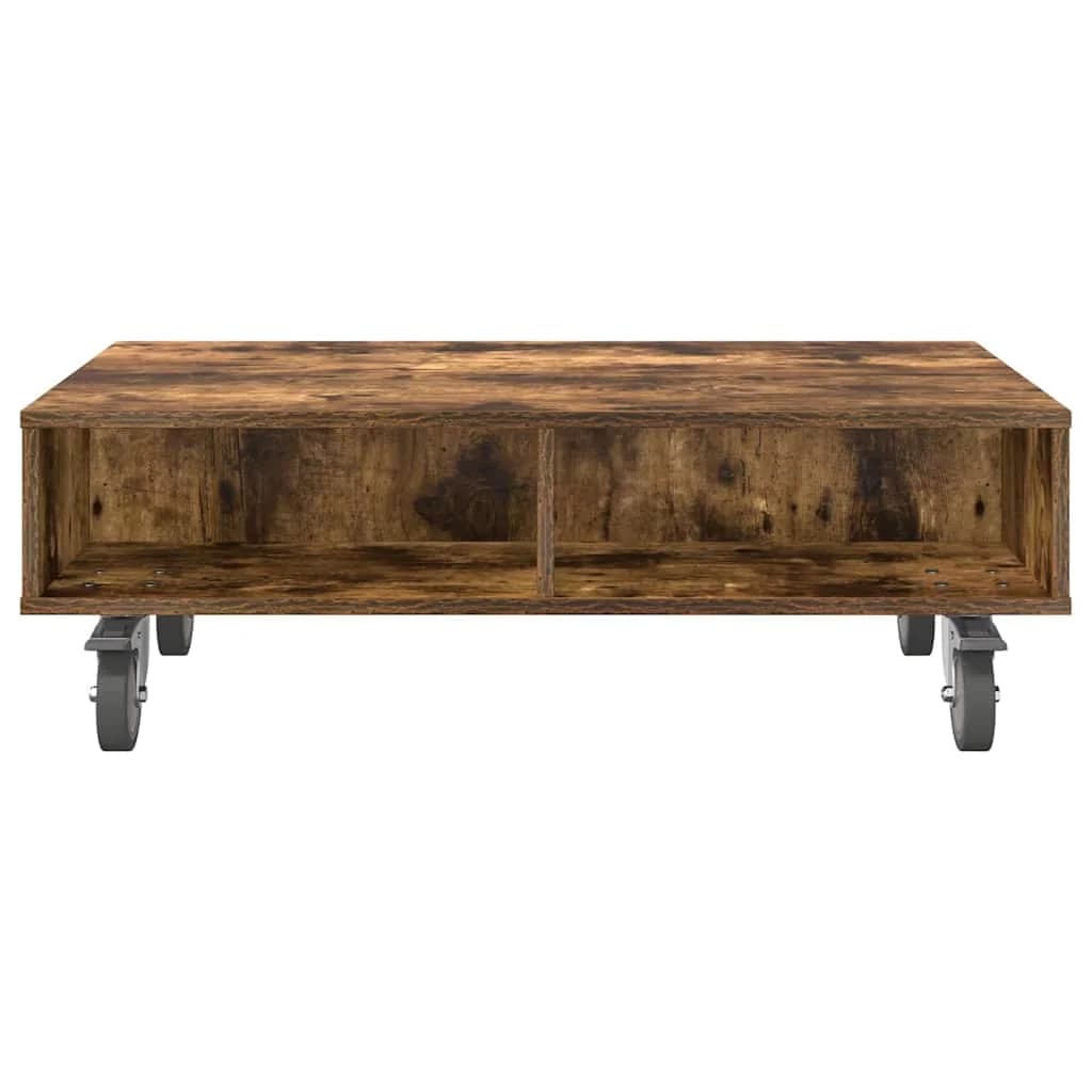 Stranska miza s kolesi Dimljeni oreh 90 x 50 x 30 cm - slika 5