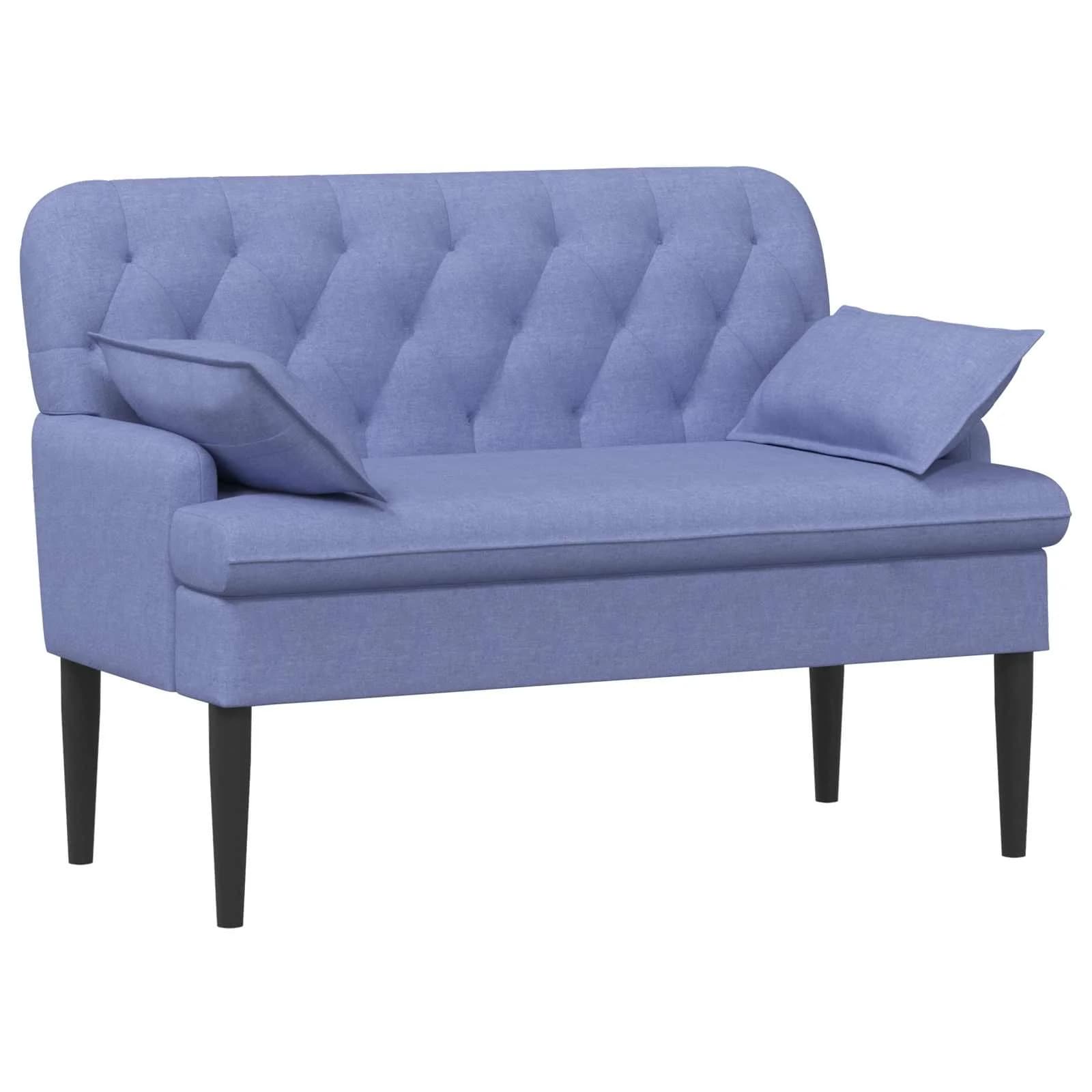 Dvojnica s gumbi Jeans modra 111 x 68 x 80 cm Blago - slika 2