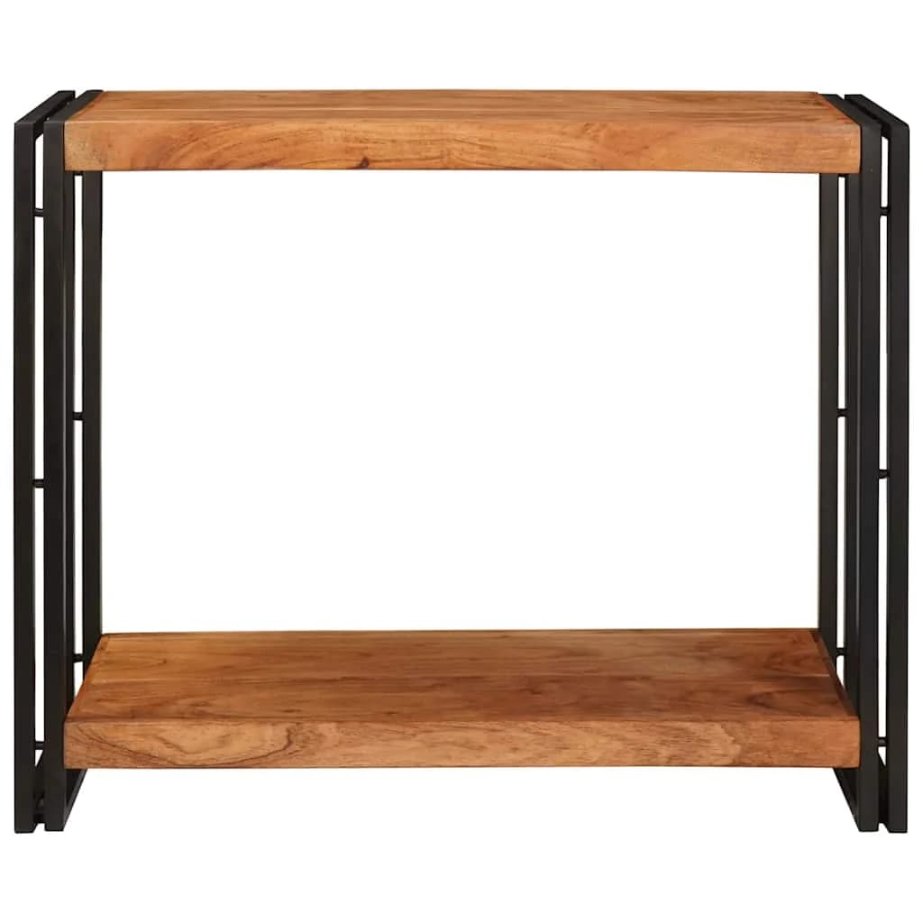 Konzolna miza Rjava 90 x 33 x 75 cm Masiven les akacije - slika 3