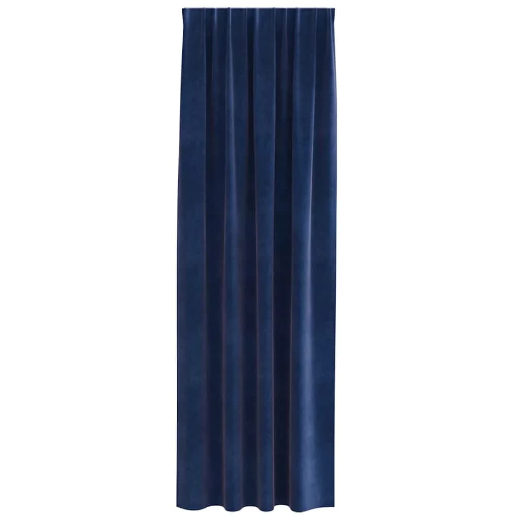 Zatemnitvene zavese 2 kos Temno modra 140 x 245 cm Žamet - slika 4