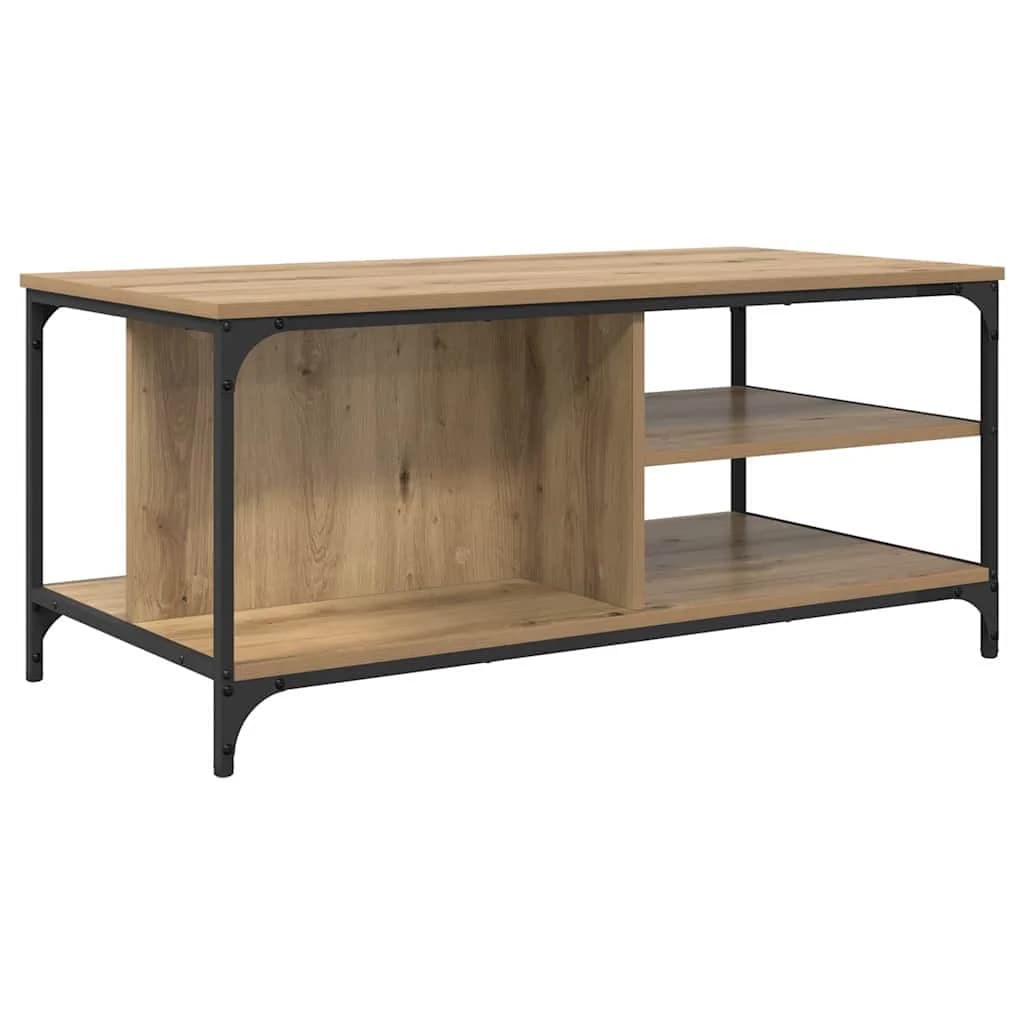 Klubska miza Umetni hrast 100 x 50 x 45 cm Inženirski les - slika 6
